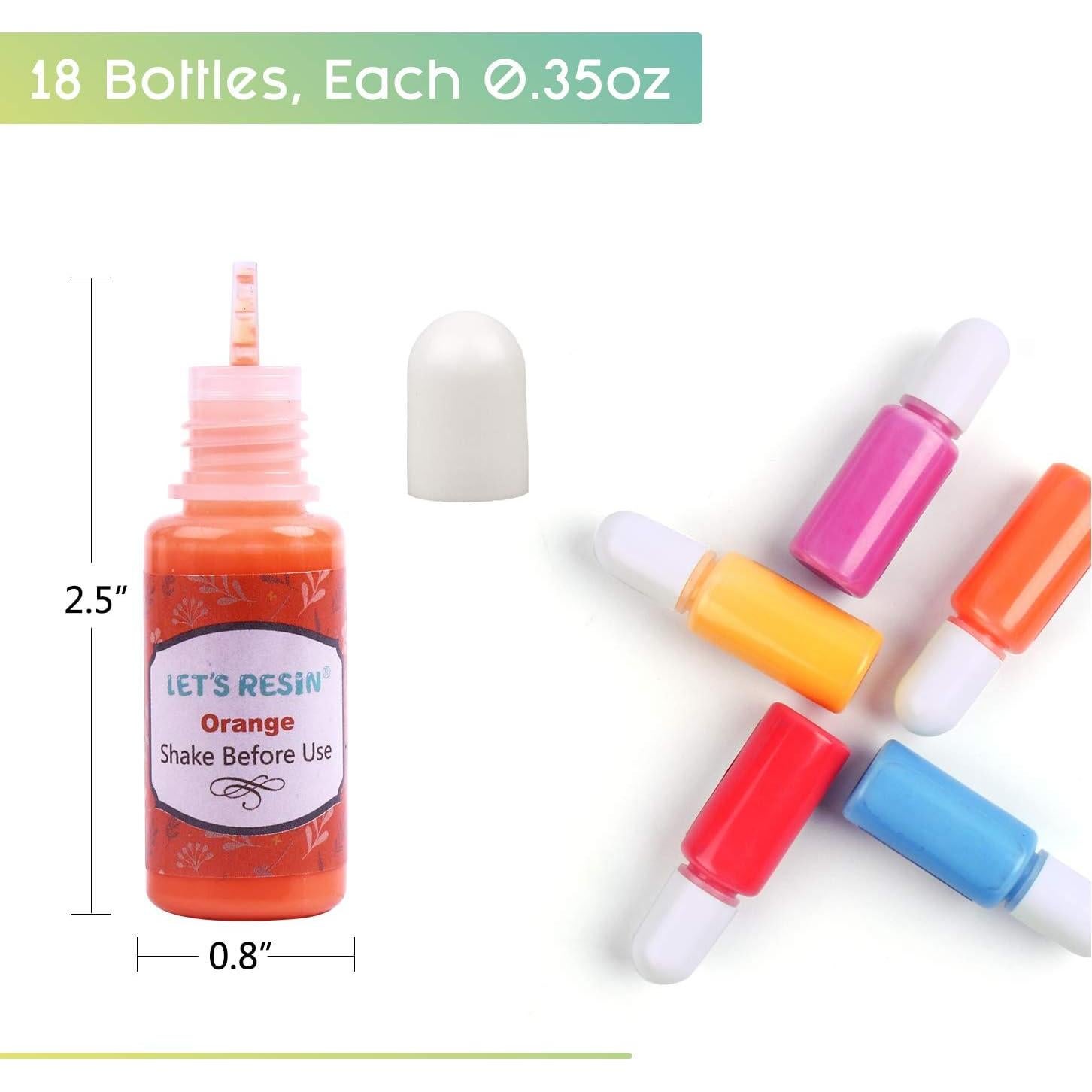 Pigmento Epoxy LET'S RESINA 18 Colores 0.35oz para Joyería