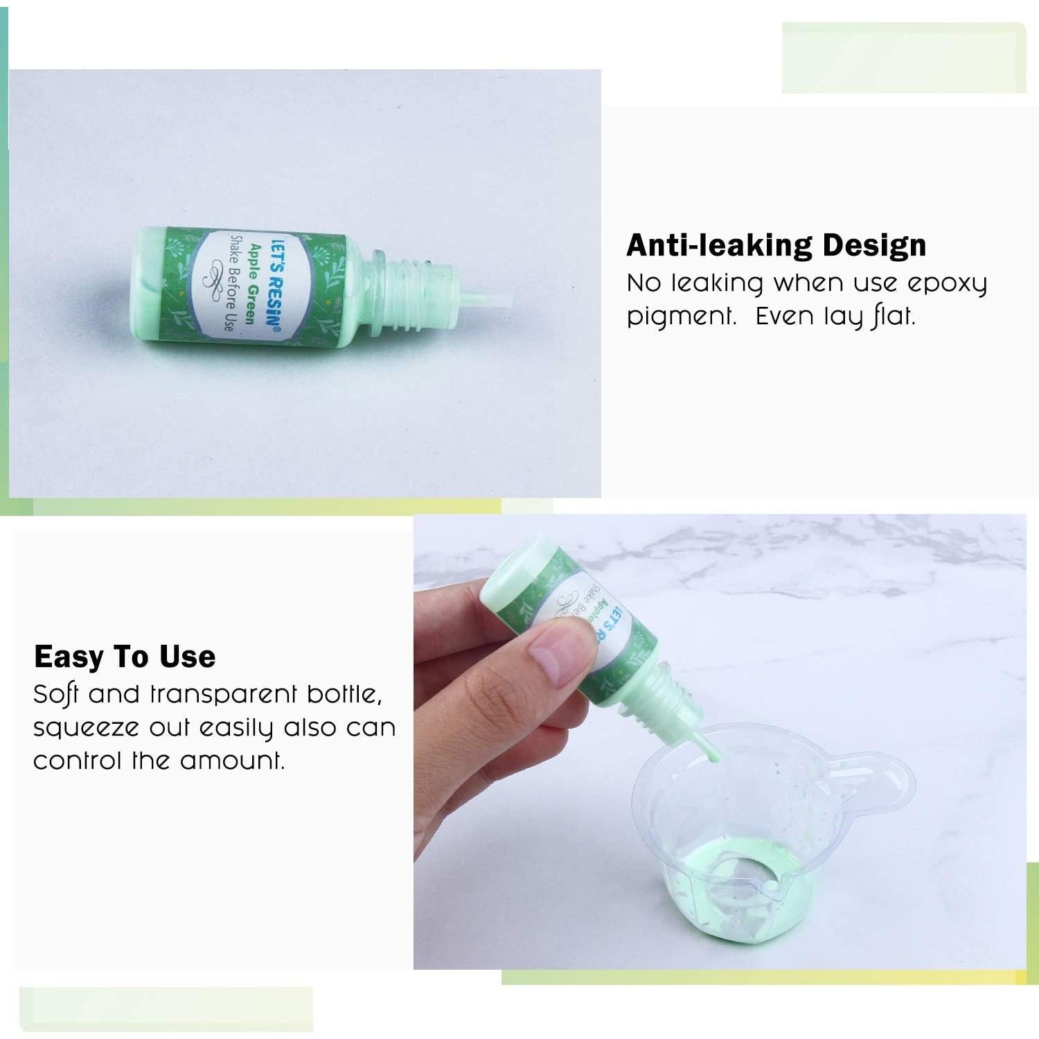 Pigmento Epoxy LET'S RESINA 18 Colores 0.35oz para Joyería