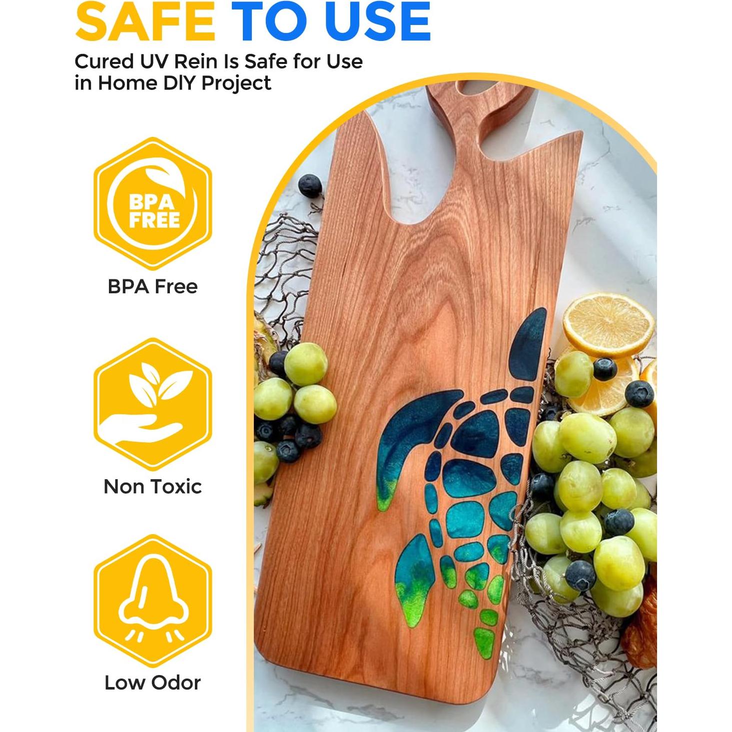 Resina UV 1000g INCLY Transparente Cristal Curado Rápido