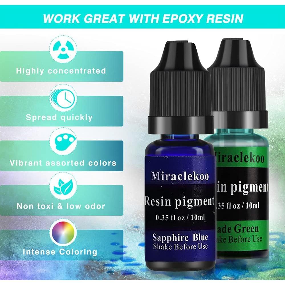 Tinte de Resina Epóxica Miraclekoo 12 Colores 10ml