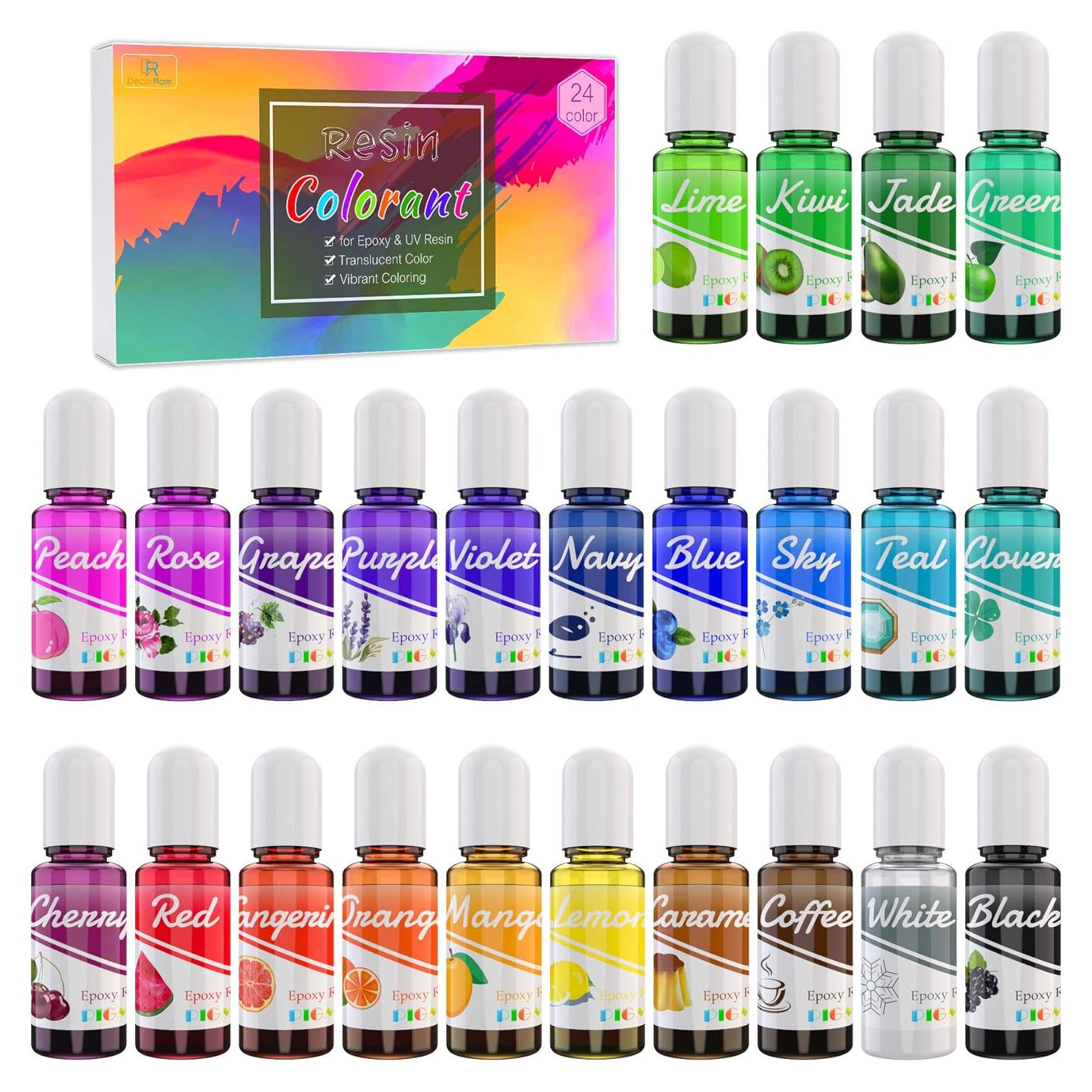 Pigmento de Resina Epóxica DecorRom - 24 Colores 10ml