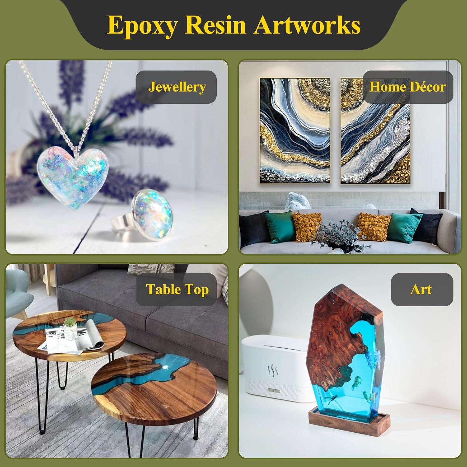 Kit de Resina Epóxica TAKIMO 1 Galón Cristalina UV 3x