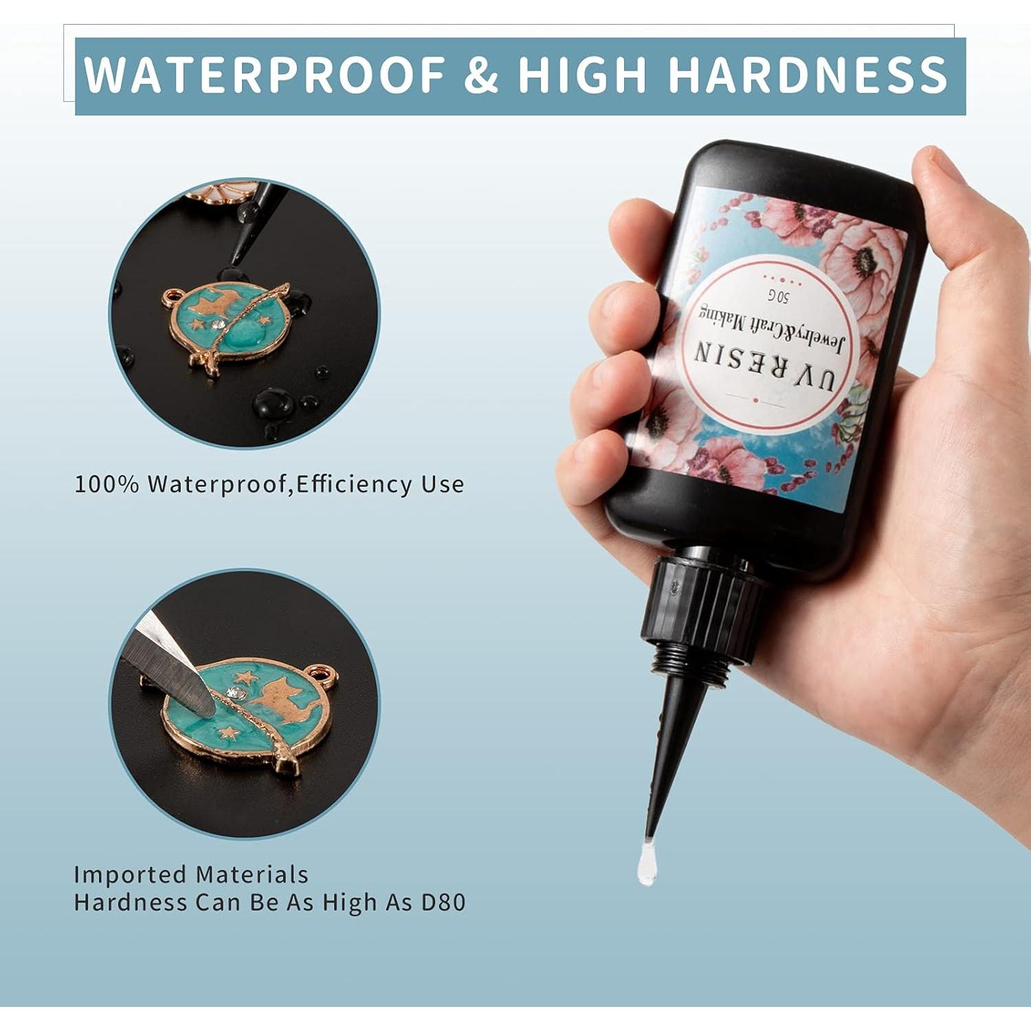 Kit de Resina UV 100g con Linterna LED para Joyería DIY