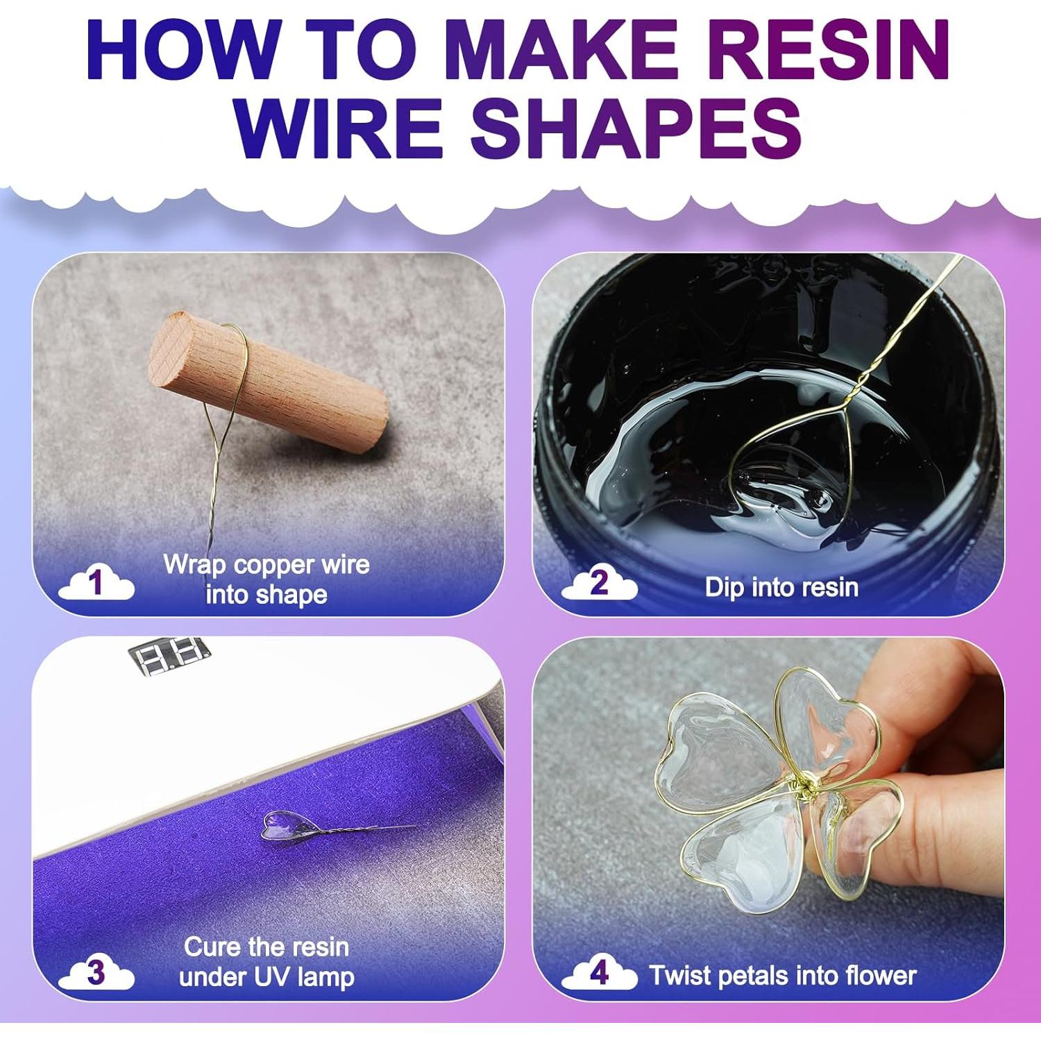 Kit de Resina UV Teexpert 100g para Joyería y Flores DIY