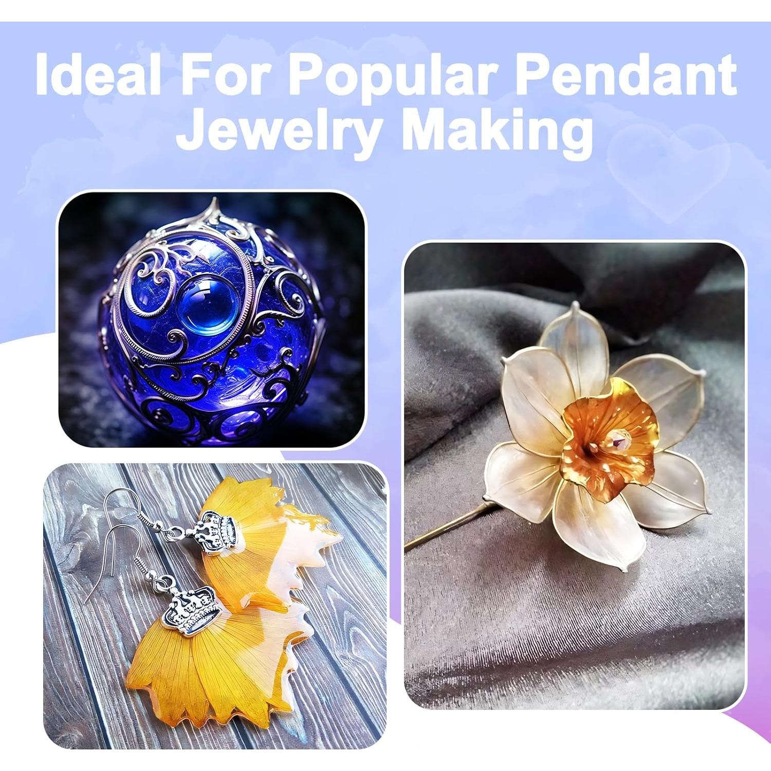 Kit de Resina UV Teexpert 100g para Joyería y Flores DIY