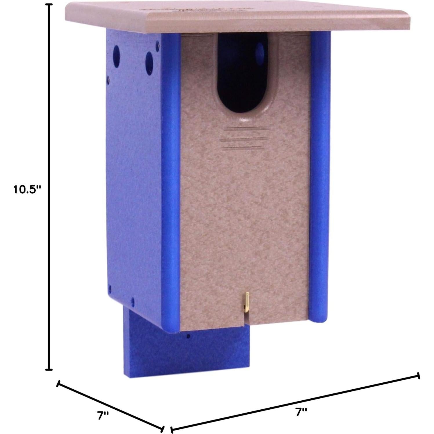 Casa para Pájaros Bluebird AmishToyBox, Madera Reciclada 17.78x17.78x27.94cm