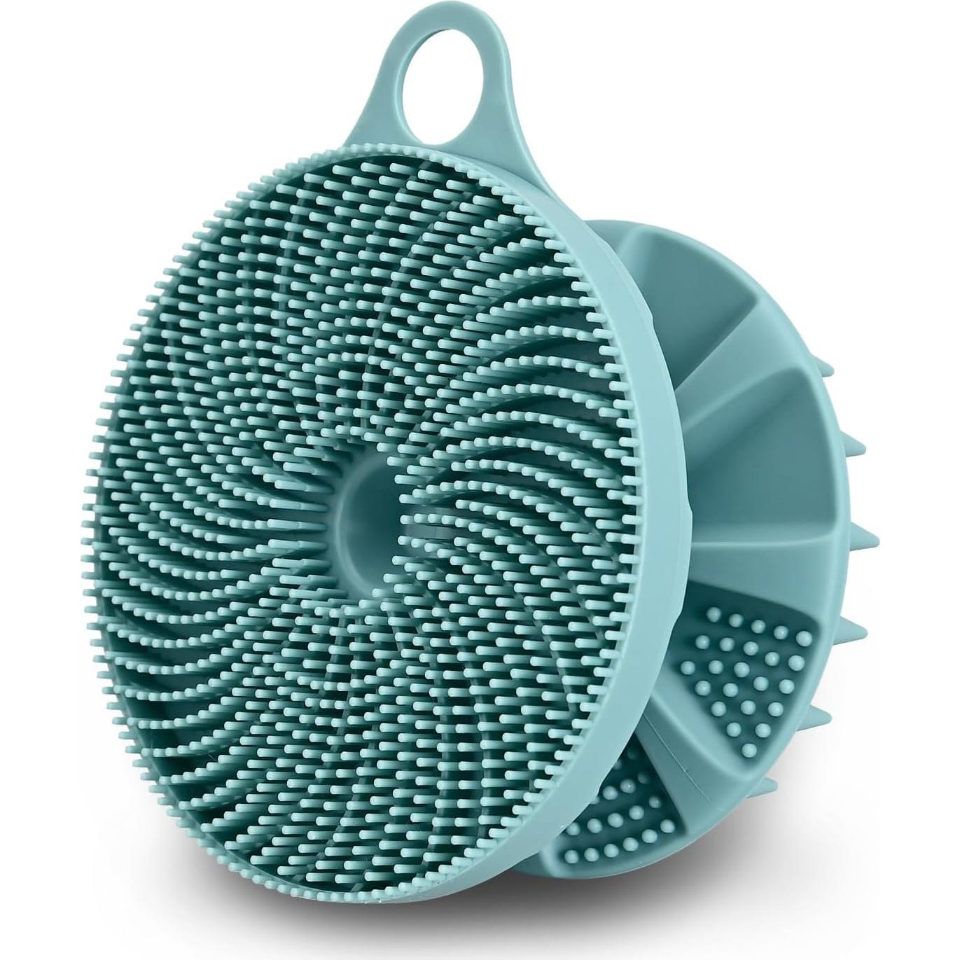 Cepillo de Ducha Silicona 2 en 1 INNERNEED Verde Oscuro