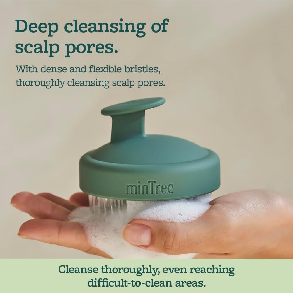Masajeador de cuero cabelludo minTree - Cepillo exfoliante 8x8cm