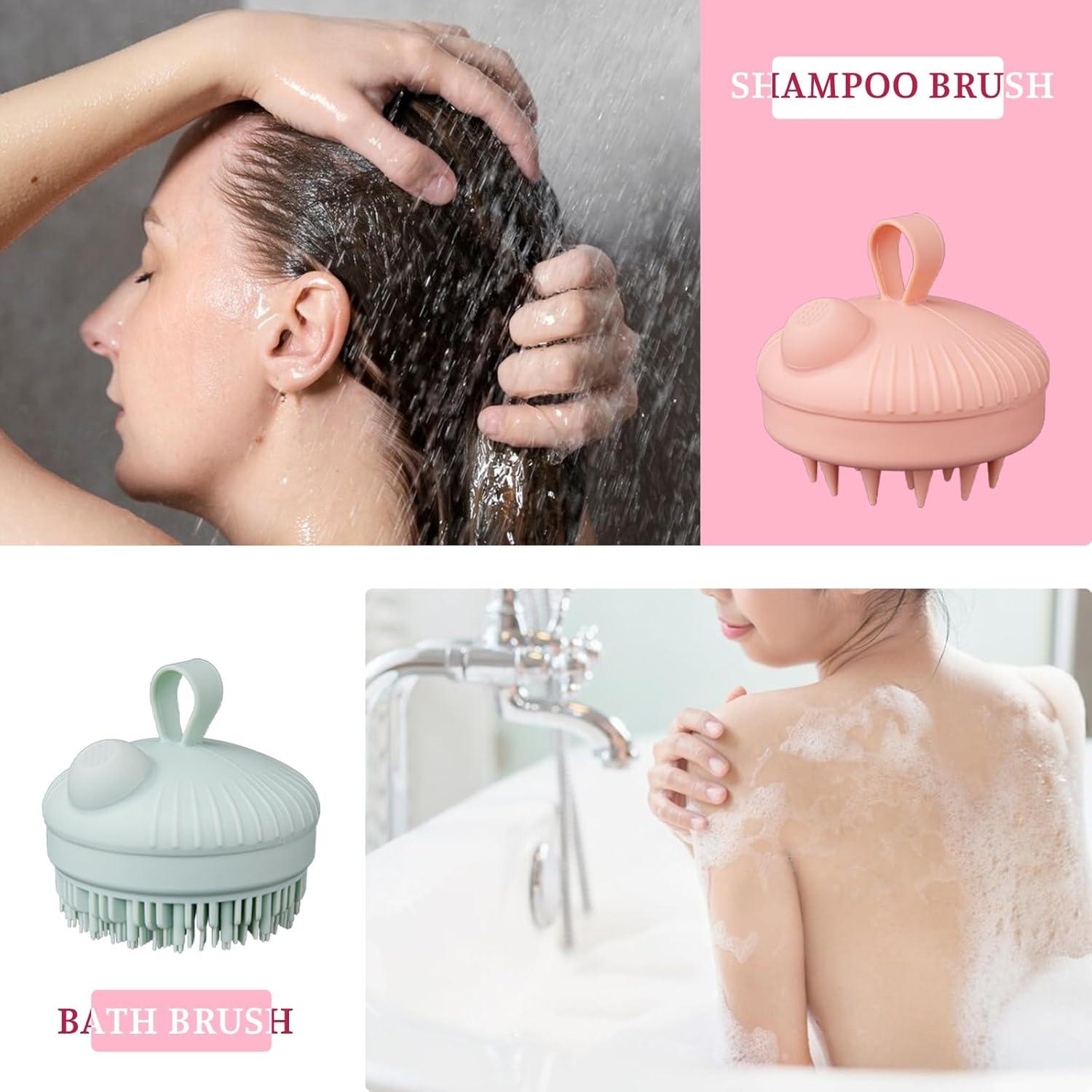 Masajeador de Cuero Cabelludo XJMWXHFC - 2 Piezas Silicona