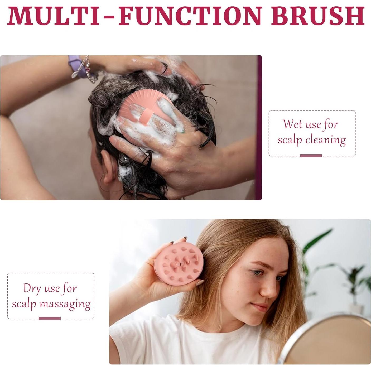 Masajeador de Cuero Cabelludo XJMWXHFC - 2 Piezas Silicona