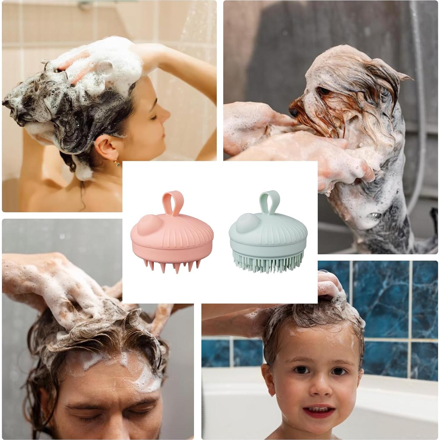 Masajeador de Cuero Cabelludo XJMWXHFC - 2 Piezas Silicona