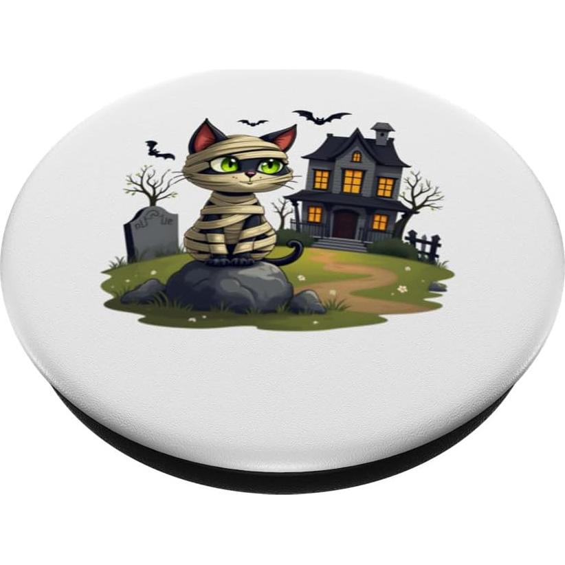 PopSockets PopGrip Estándar Halloween Gato Momia