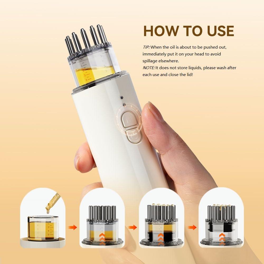 Aplicador de Aceite Eléctrico Kimairay para Cabello 2 en 1