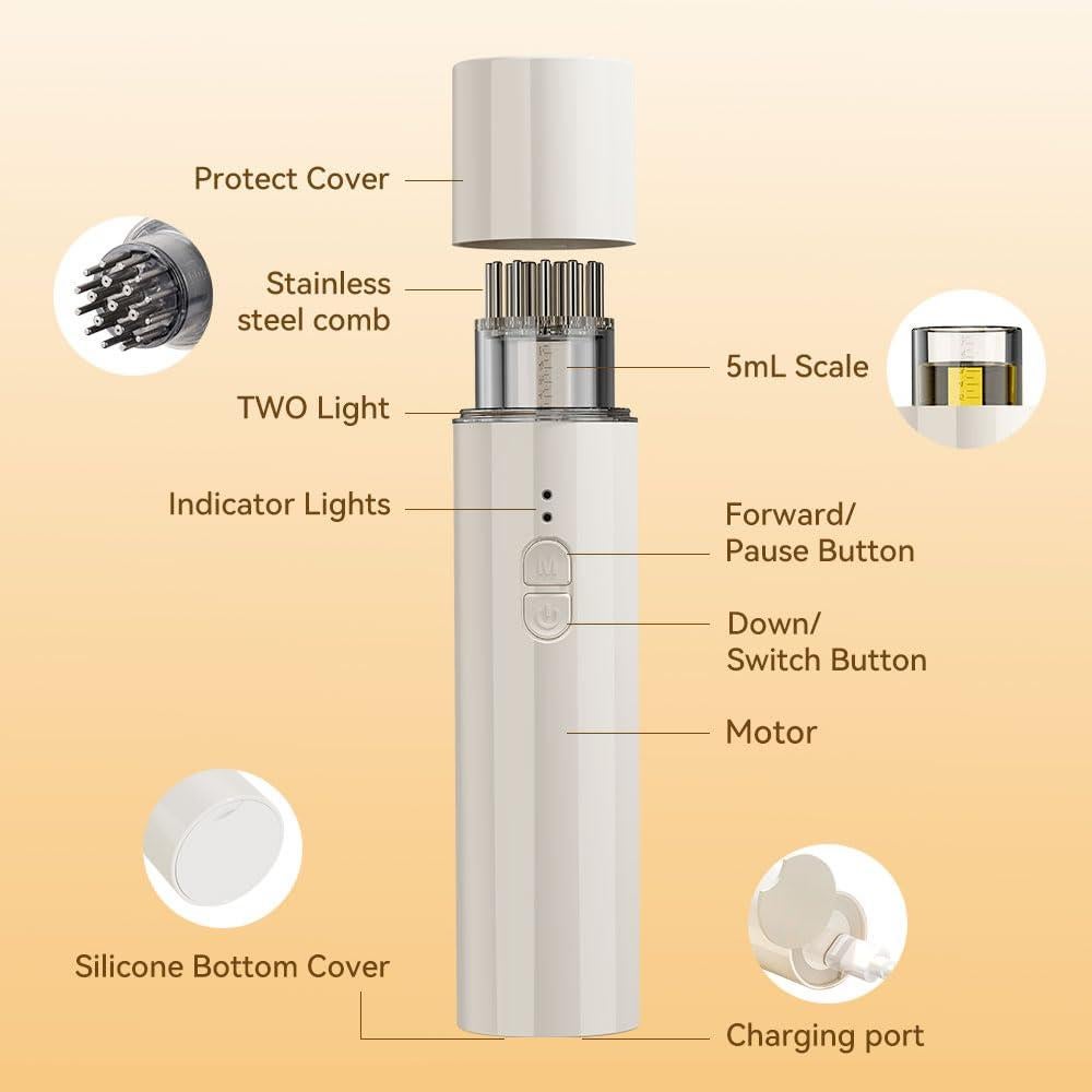 Aplicador de Aceite Eléctrico Kimairay para Cabello 2 en 1