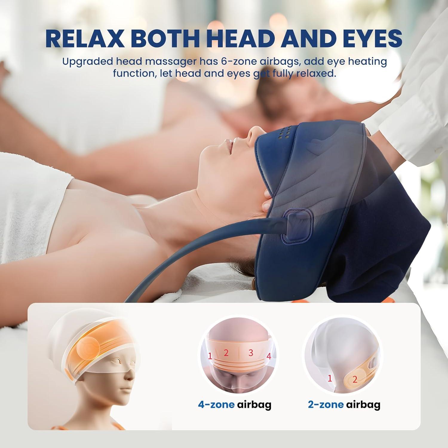 Masajeador de Cabeza y Ojos TEMPTIPS JK-02 Recargable