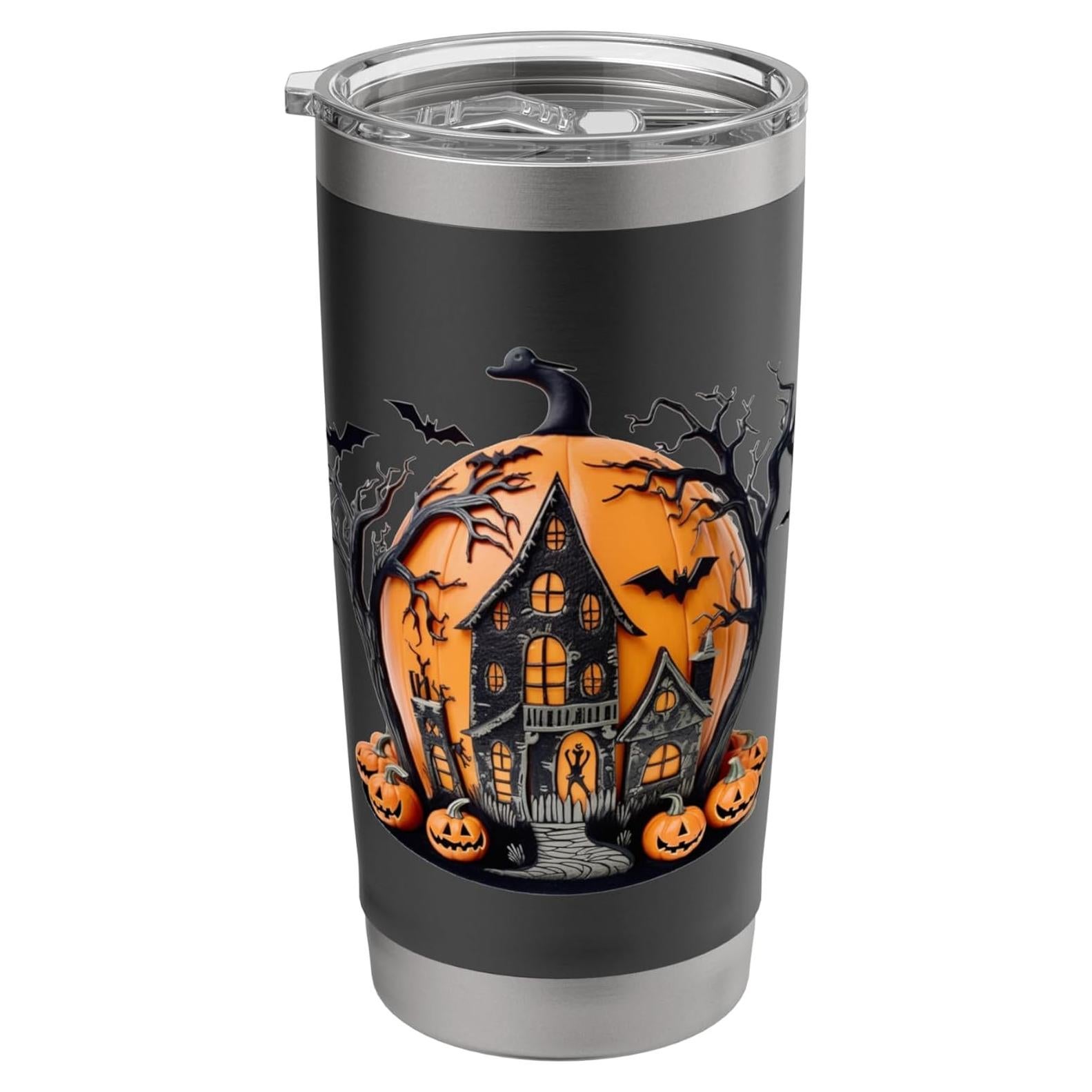 Taza Aislada Halloween 20 oz Acero Inoxidable Negra