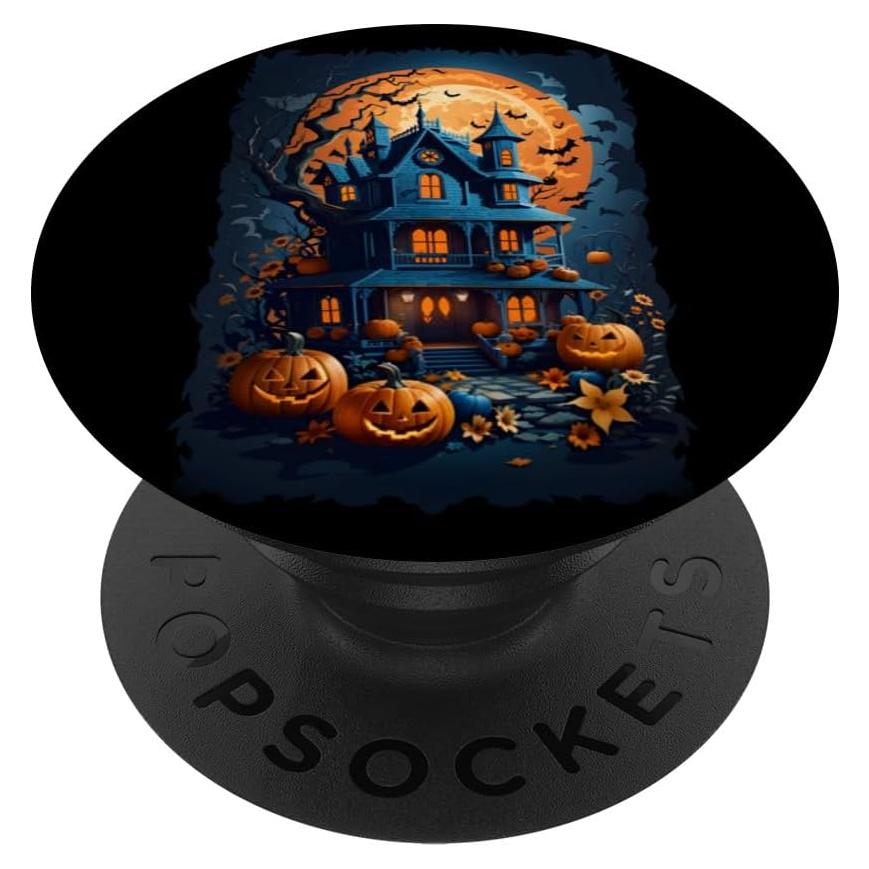 PopSockets Halloween Casa Embrujada Murciélagos y Calabazas