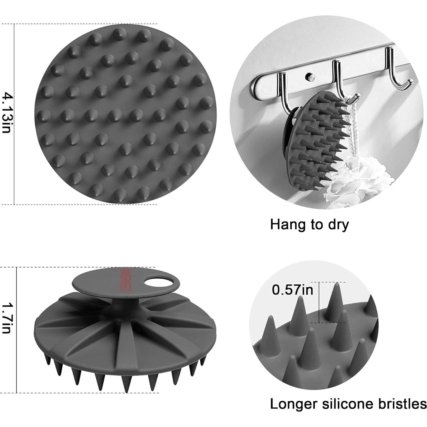 Cepillo de Cuerpo de Silicona INNERNEED para Masaje Cuero Cabelludo