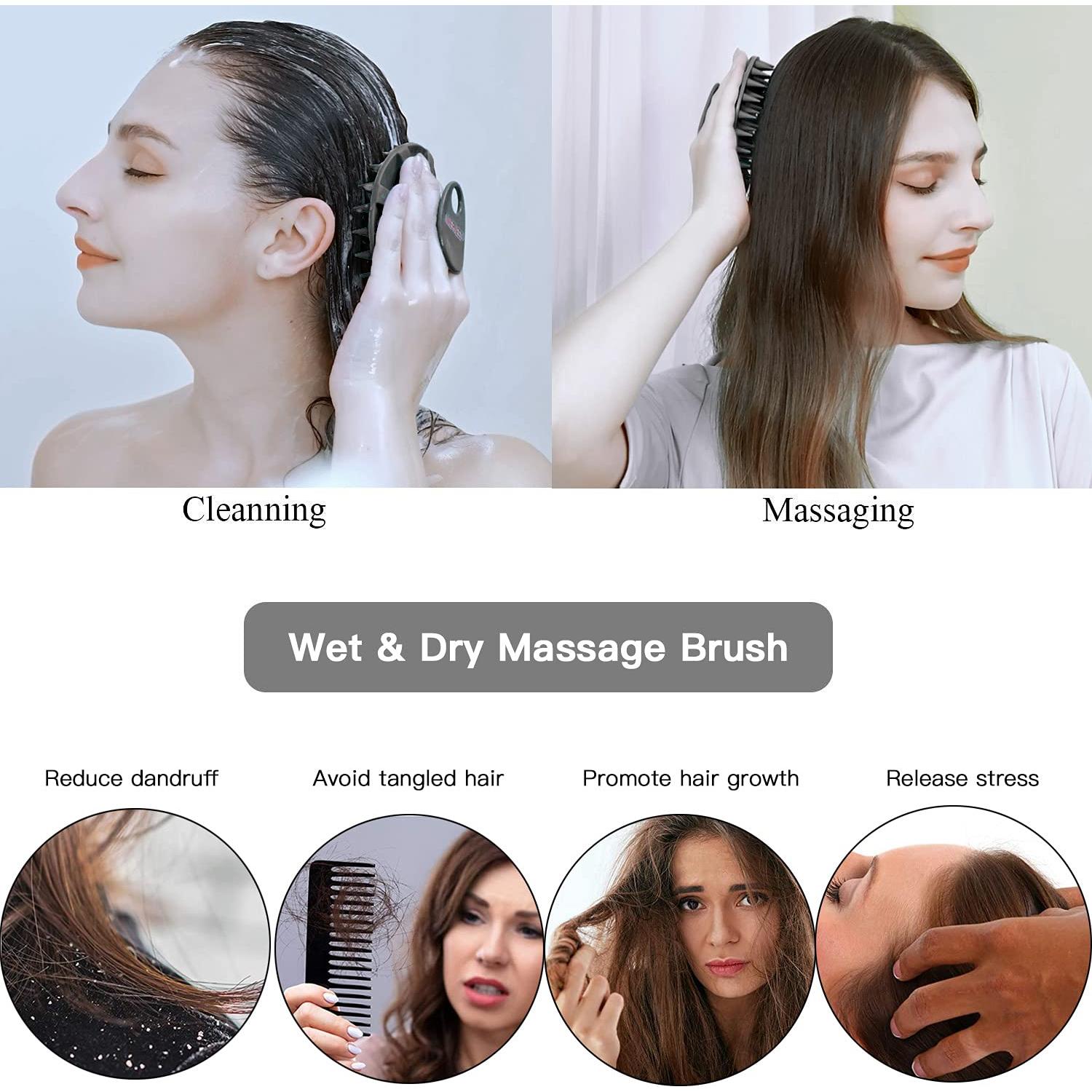 Cepillo de Cuerpo de Silicona INNERNEED para Masaje Cuero Cabelludo