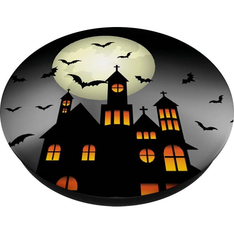 PopSockets PopGrip Halloween Murciélagos y Luna Negra