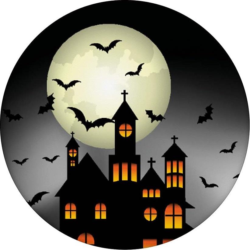 PopSockets PopGrip Halloween Murciélagos y Luna Negra