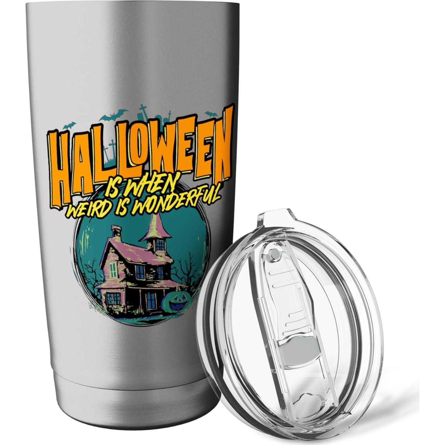 Vaso Térmico Acero Inoxidable 20 oz Halloween Murciélagos