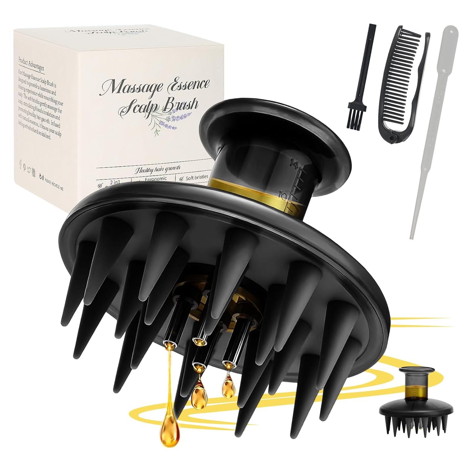 Aplicador de Aceite para Cabello Vilike 2 en 1 Masajeador