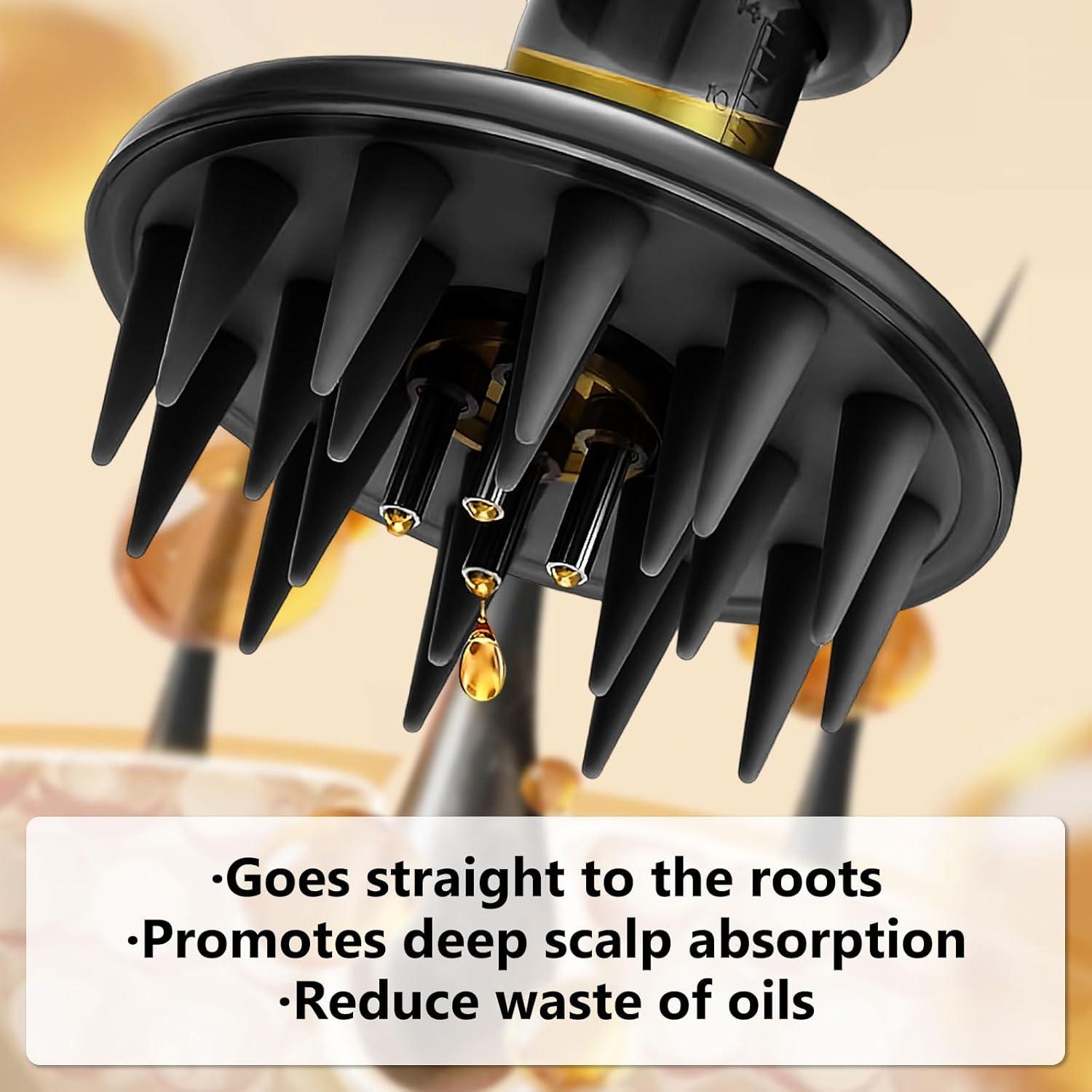 Aplicador de Aceite para Cabello Vilike 2 en 1 Masajeador