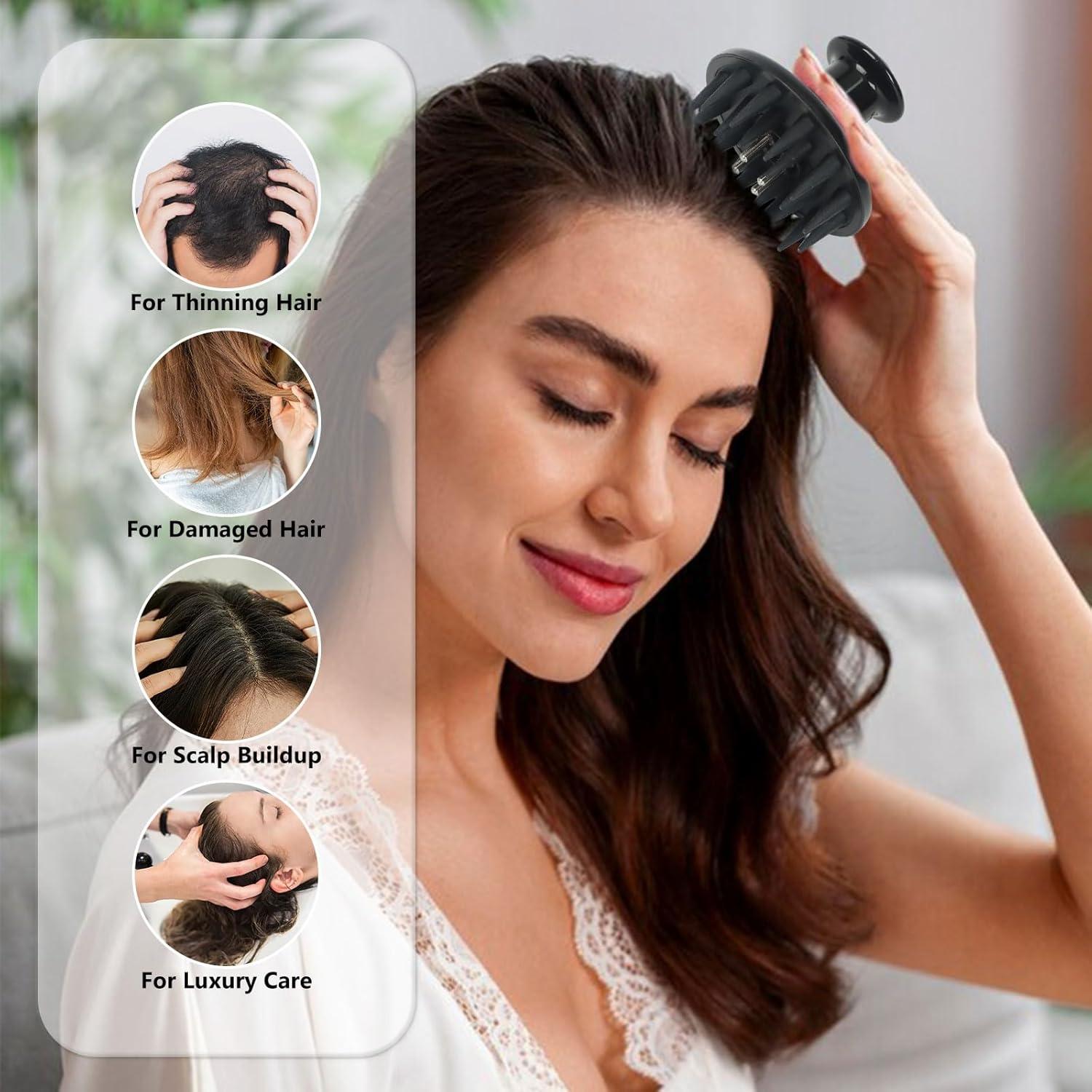 Aplicador de Aceite para Cabello Vilike 2 en 1 Masajeador