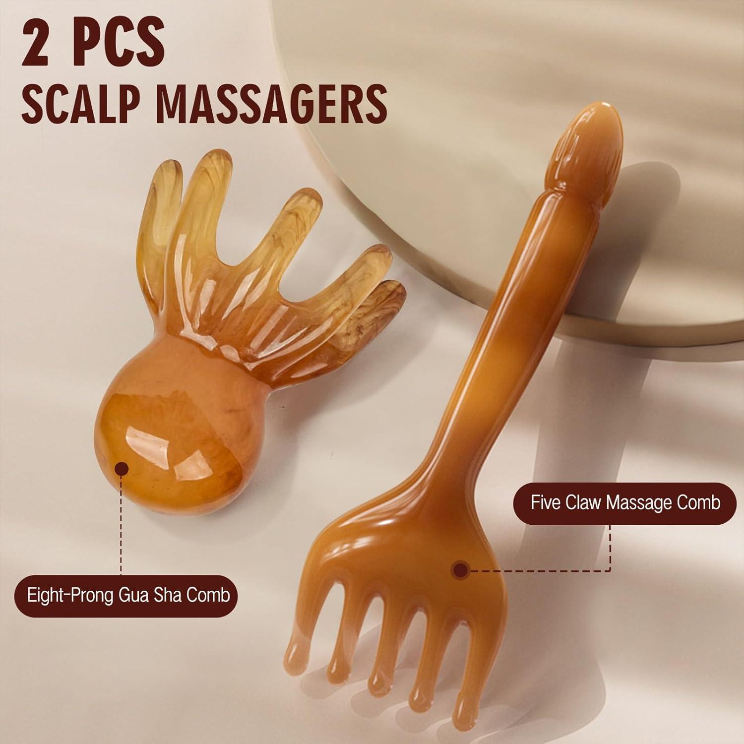 Masajeadores de Cuero Cabelludo AGLOO - 2 Pcs Resina 22.86cm