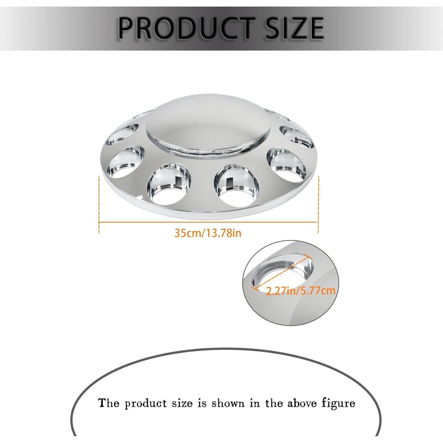 Cubiertas de Rueda Delantera Labwork 33mm Cromadas para Camiones
