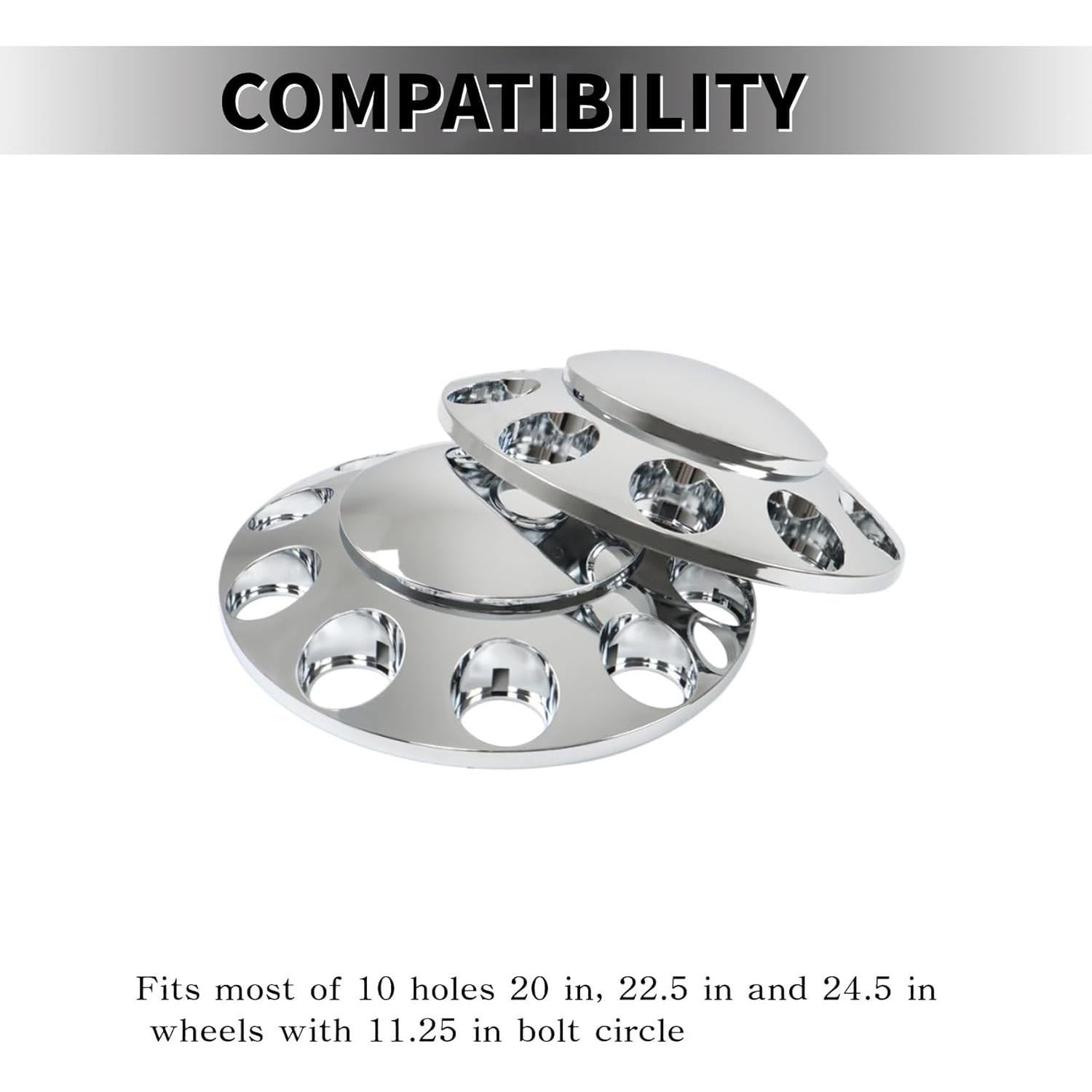 Cubiertas de Rueda Delantera Labwork 33mm Cromadas para Camiones