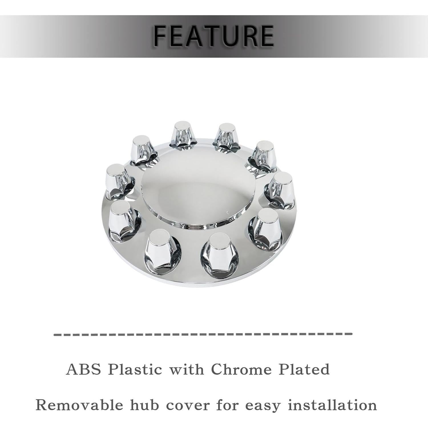 Cubiertas de Rueda Delantera Labwork 33mm Cromadas para Camiones