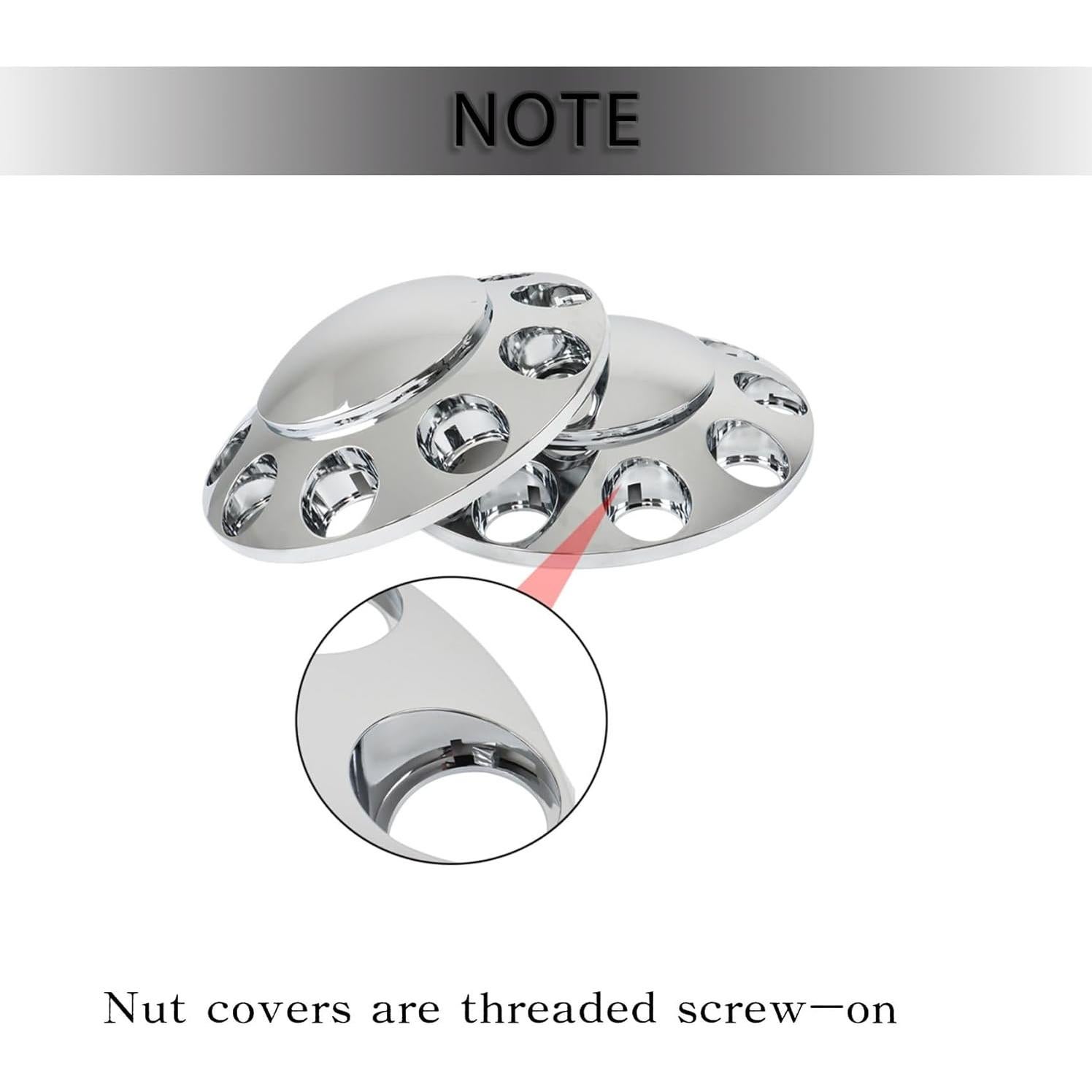 Cubiertas de Rueda Delantera Labwork 33mm Cromadas para Camiones