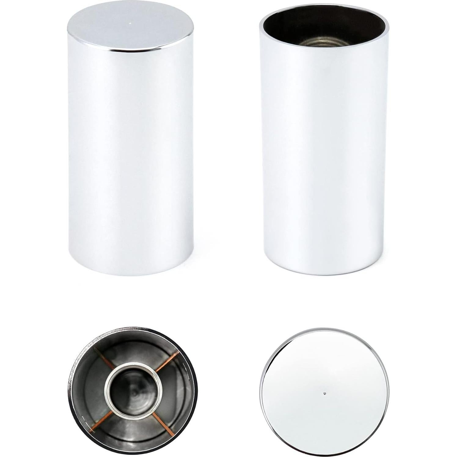 Tapas de Tuerca QWORK Cromadas ABS 33mm - Paquete de 20