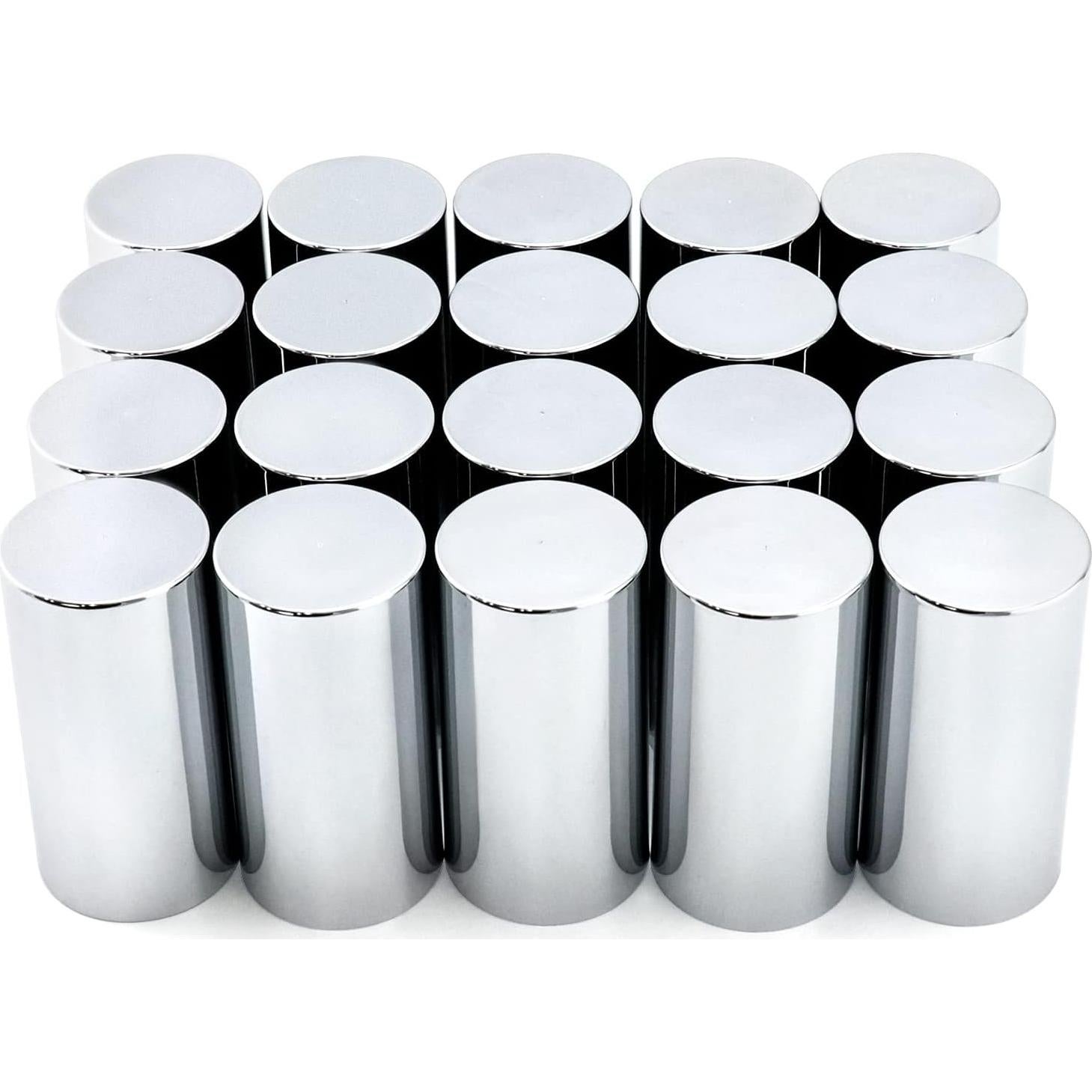 Tapas de Tuerca QWORK Cromadas ABS 33mm - Paquete de 20