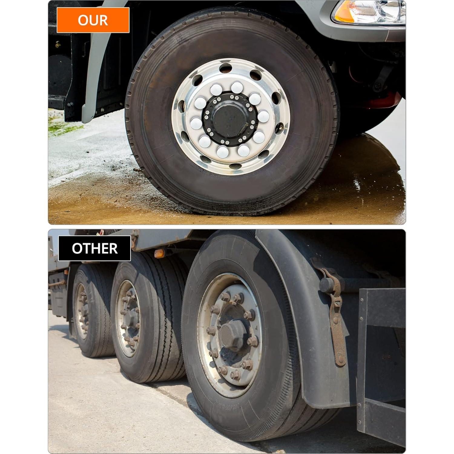 Tapas de Tuerca QWORK Cromadas ABS 33mm - Paquete de 20