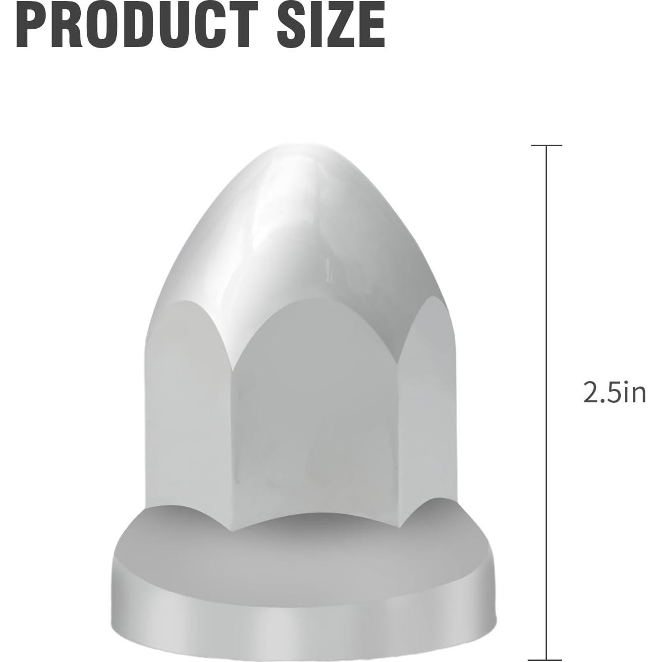 Cubiertas de Tuercas Cromadas VIKKSAER 33mm 60 Pcs con Brida