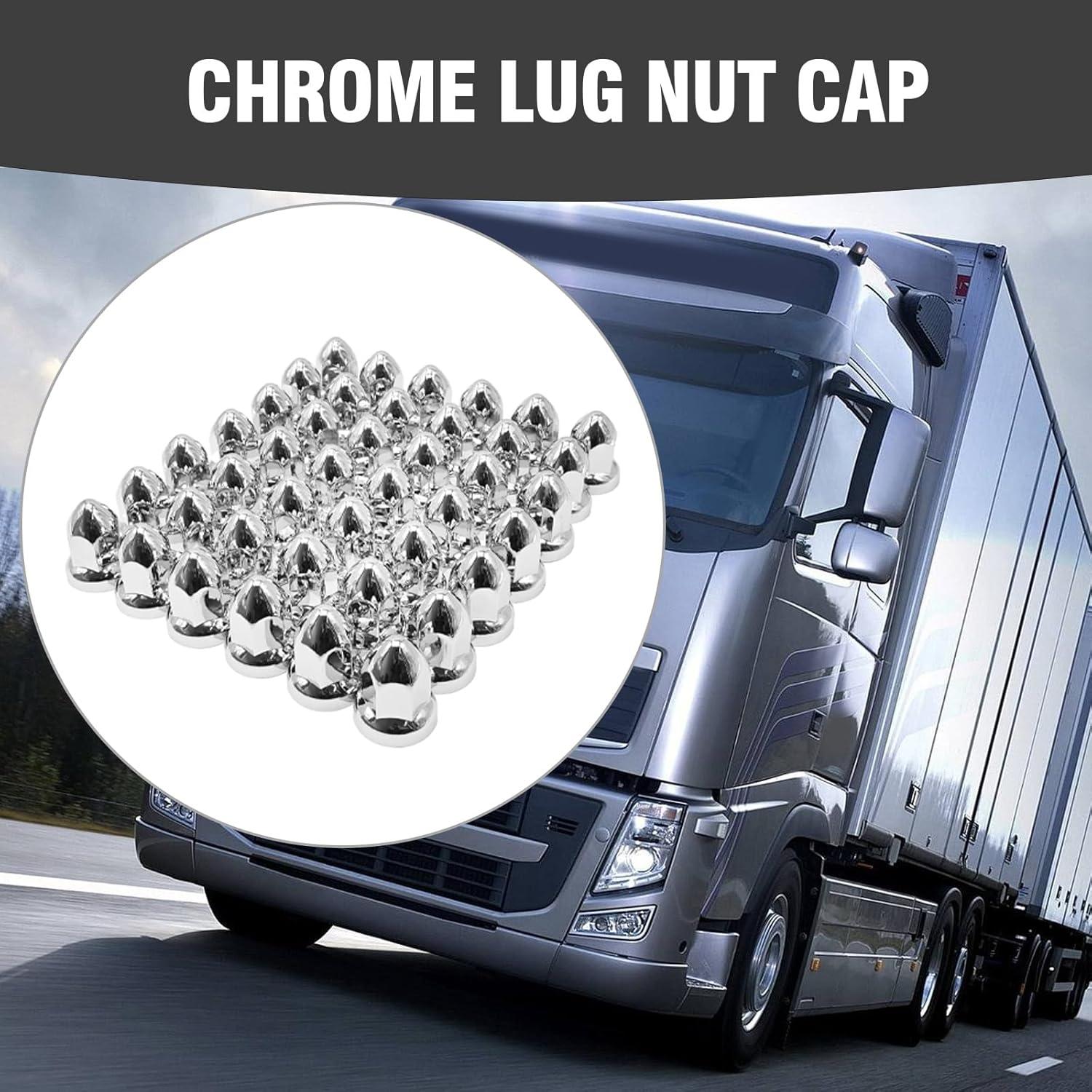 Cubiertas de Tuercas Cromadas VIKKSAER 33mm 60 Pcs con Brida