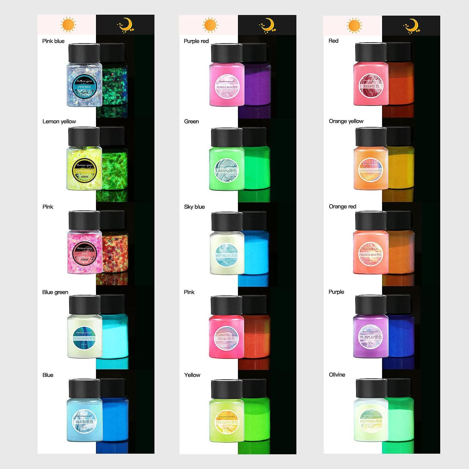 Polvo Luminiscente OSBANG 15 Tarros - 12 Colores + 3 Copos