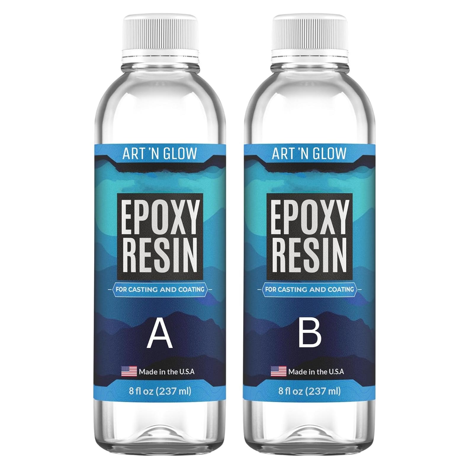 Resina Epóxica Art 'N Glow 16 oz - Transparente, Autonivelante, Libre de Burbujas