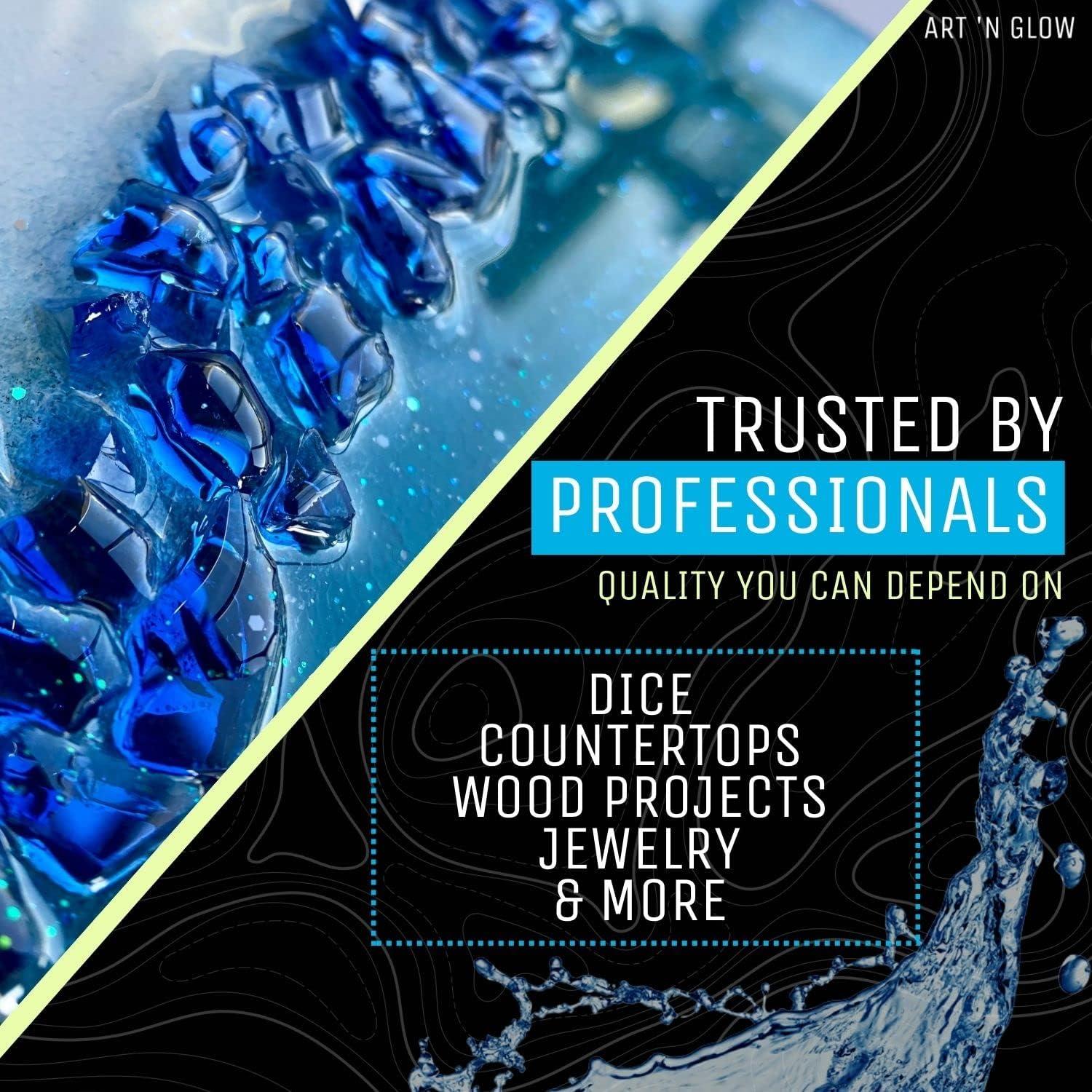 Resina Epóxica Art 'N Glow 16 oz - Transparente, Autonivelante, Libre de Burbujas