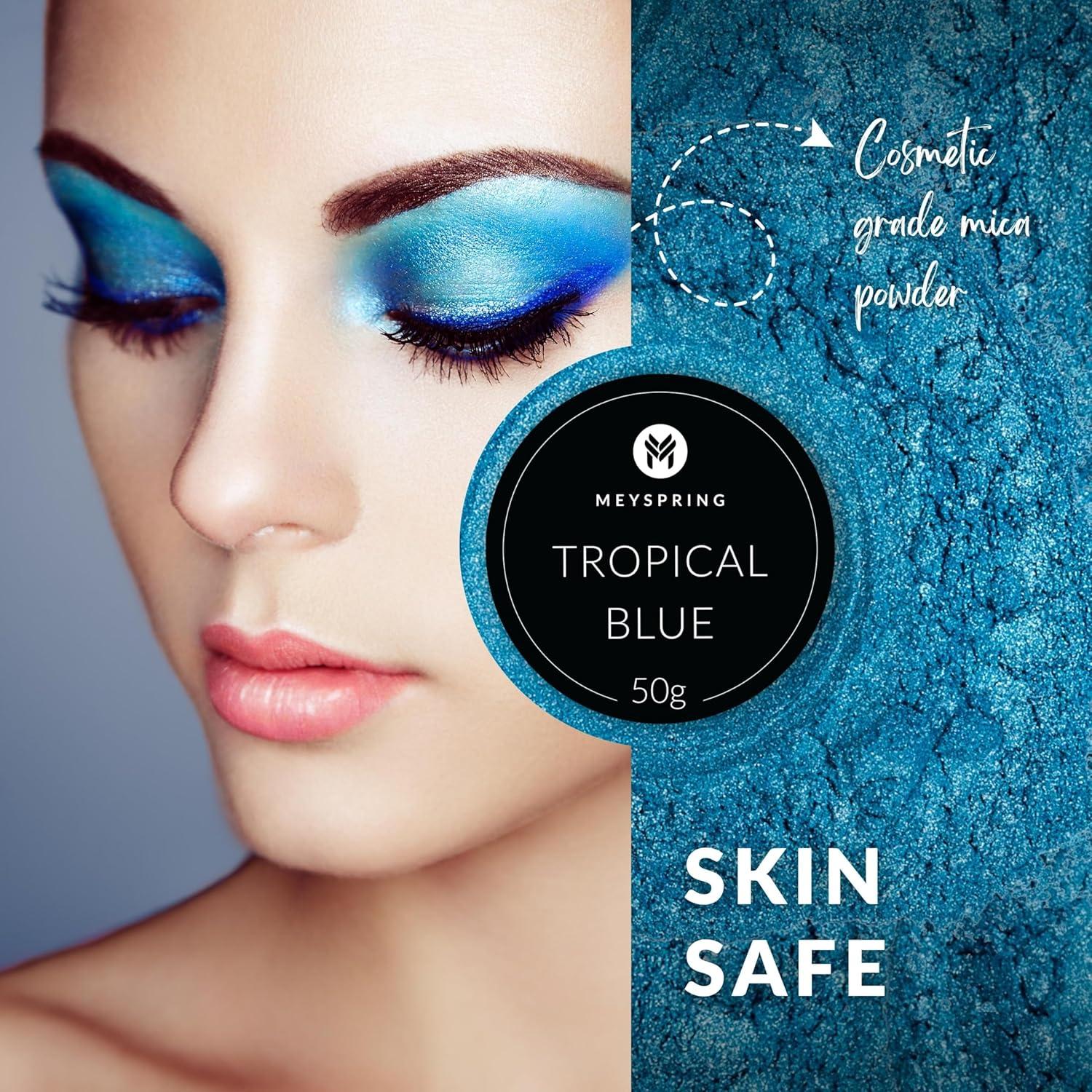 Pigmento Epóxico Azul Tropical MEYSPRING - 50 Gr - Arte en Resina