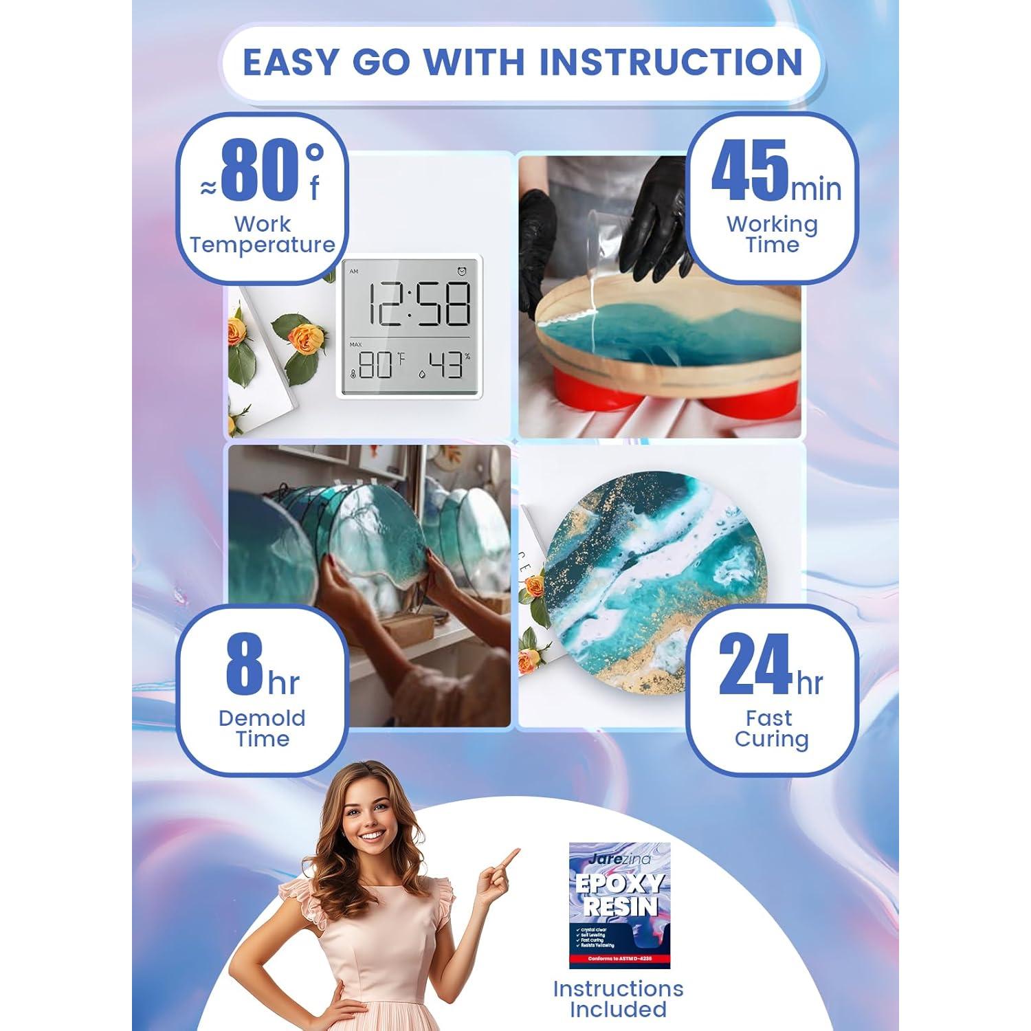 Resina Epóxica Jarezina 1.89L Cristalina Autonivelante