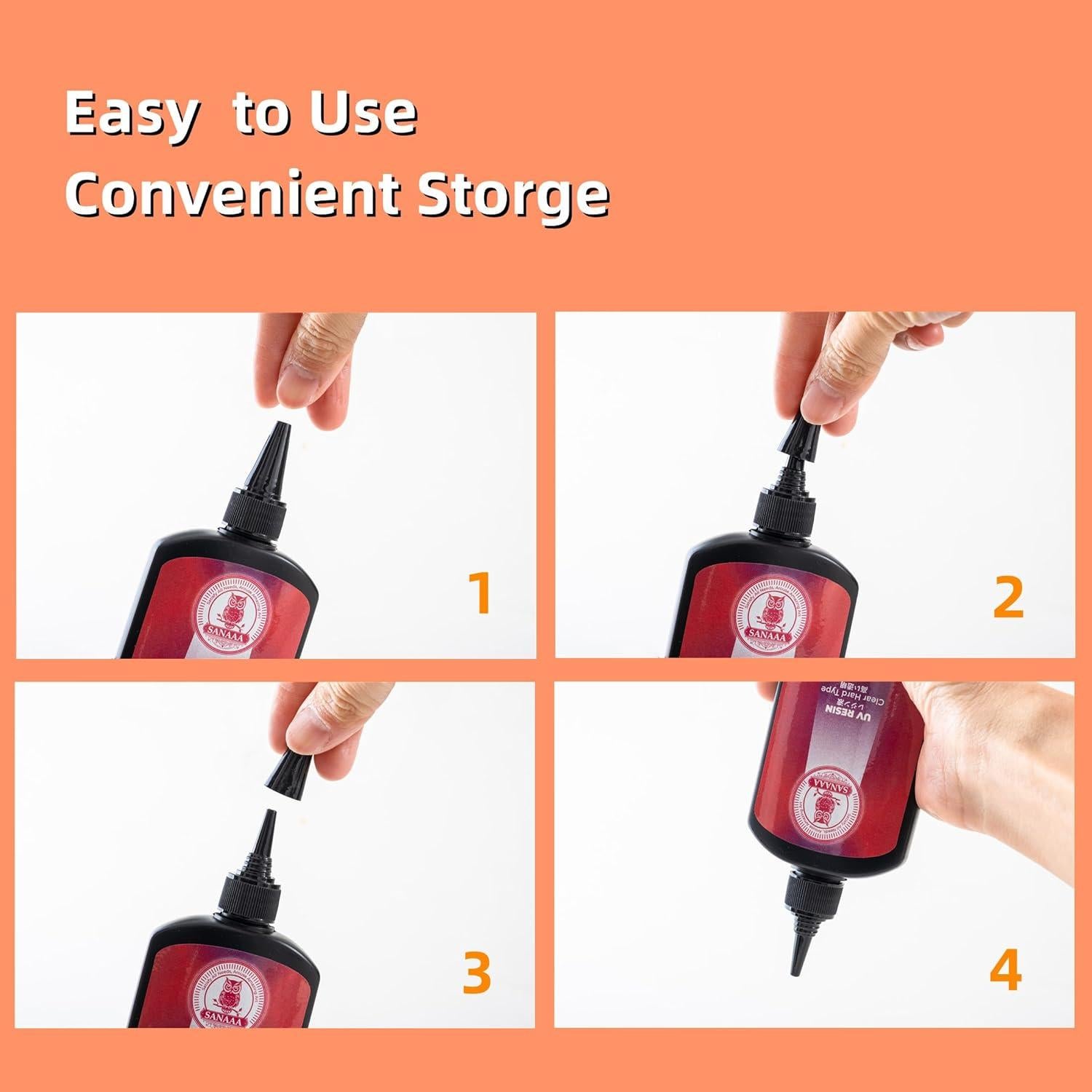 Resina UV Dura Cristalina SANAAA 250g para Joyería DIY