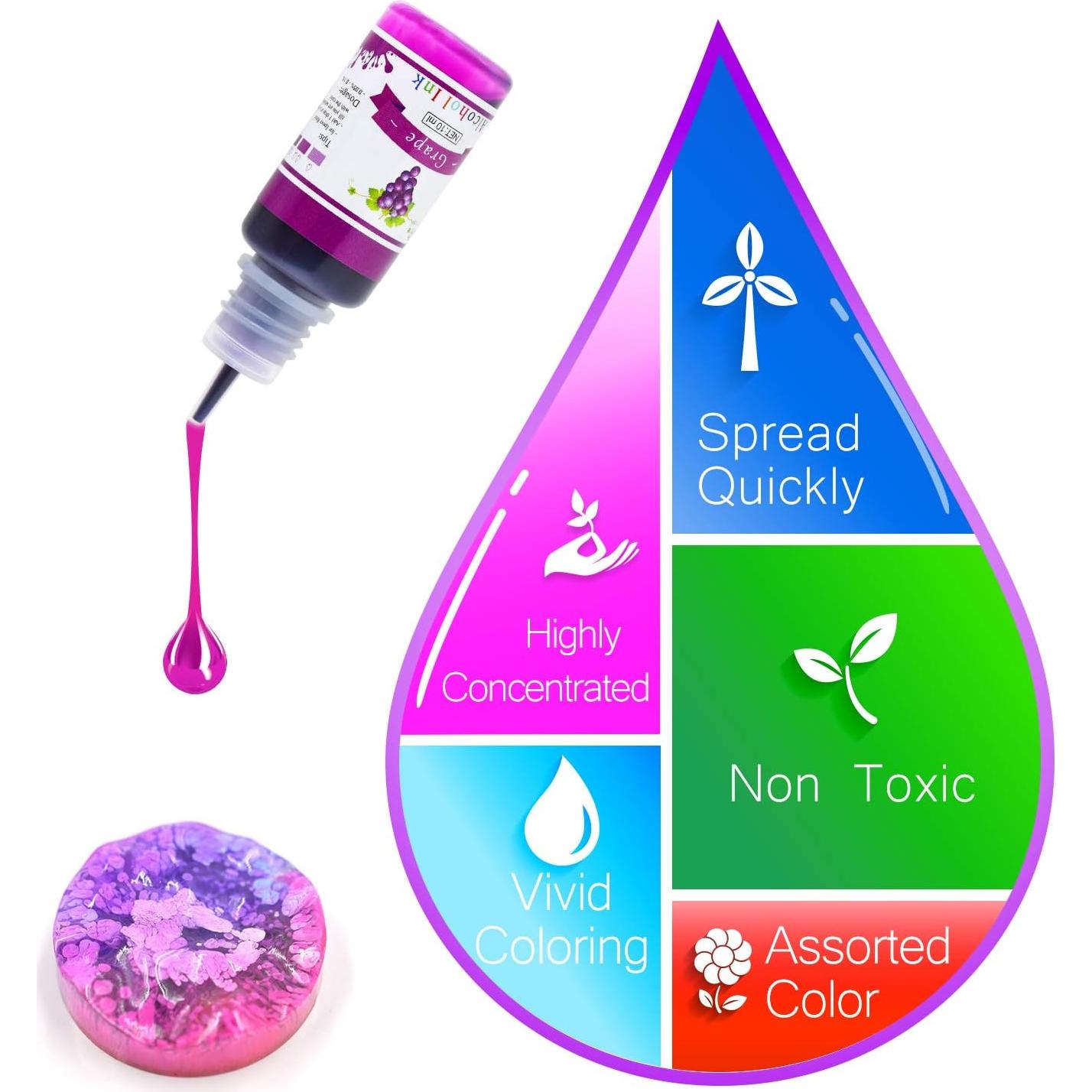 Juego de Tintas de Alcohol DecorRom - 24 Colores 10ml