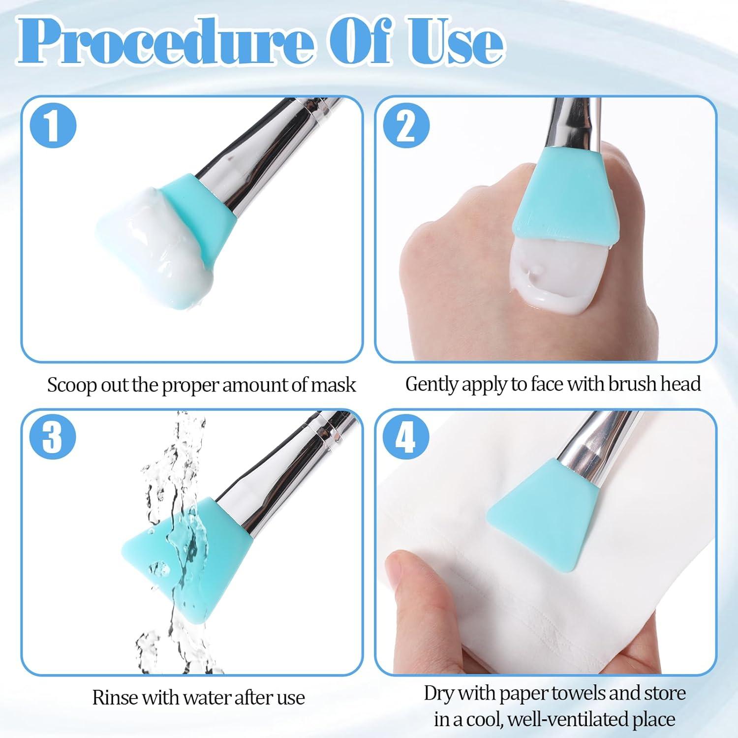 Kit de Brochas de Silicona QfwdfcTrenz - 7 Piezas Verde