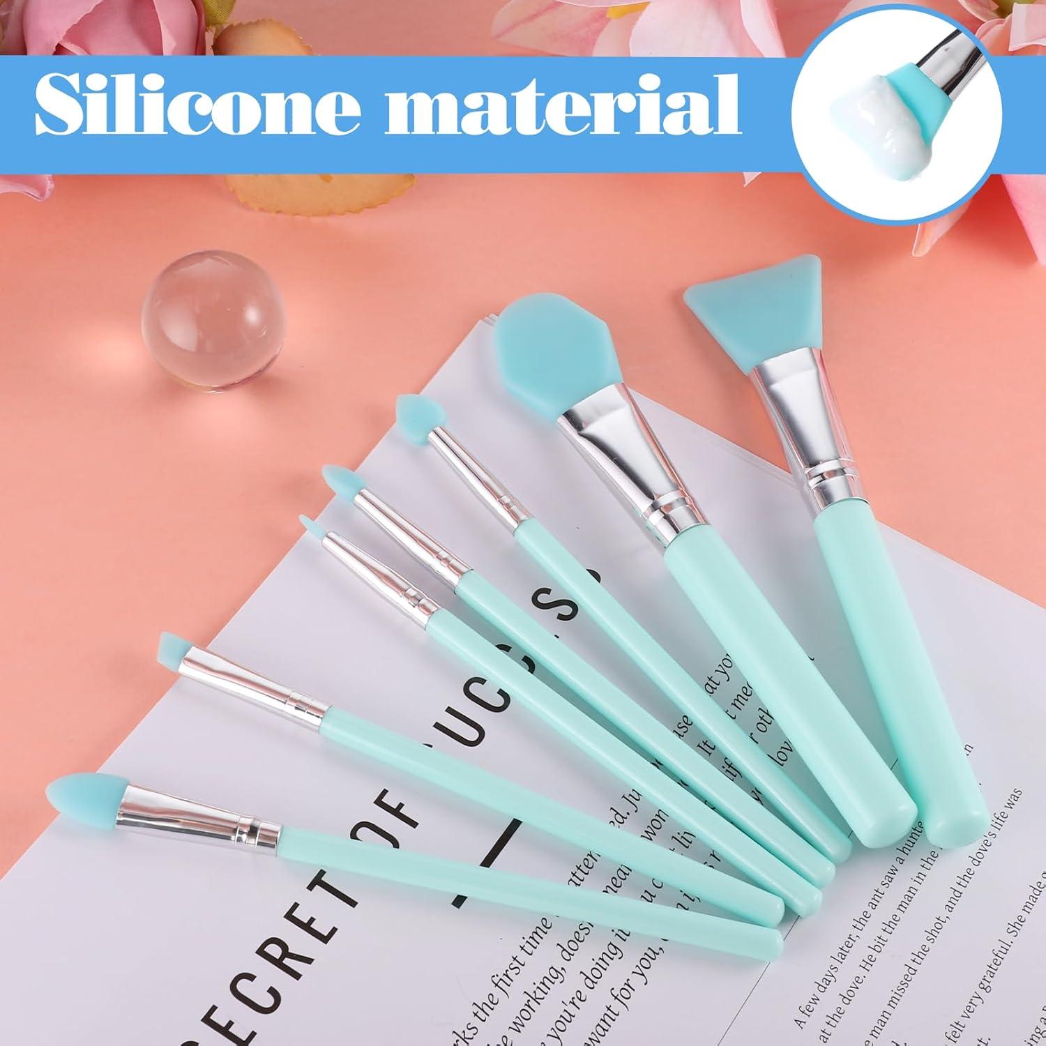 Kit de Brochas de Silicona QfwdfcTrenz - 7 Piezas Verde