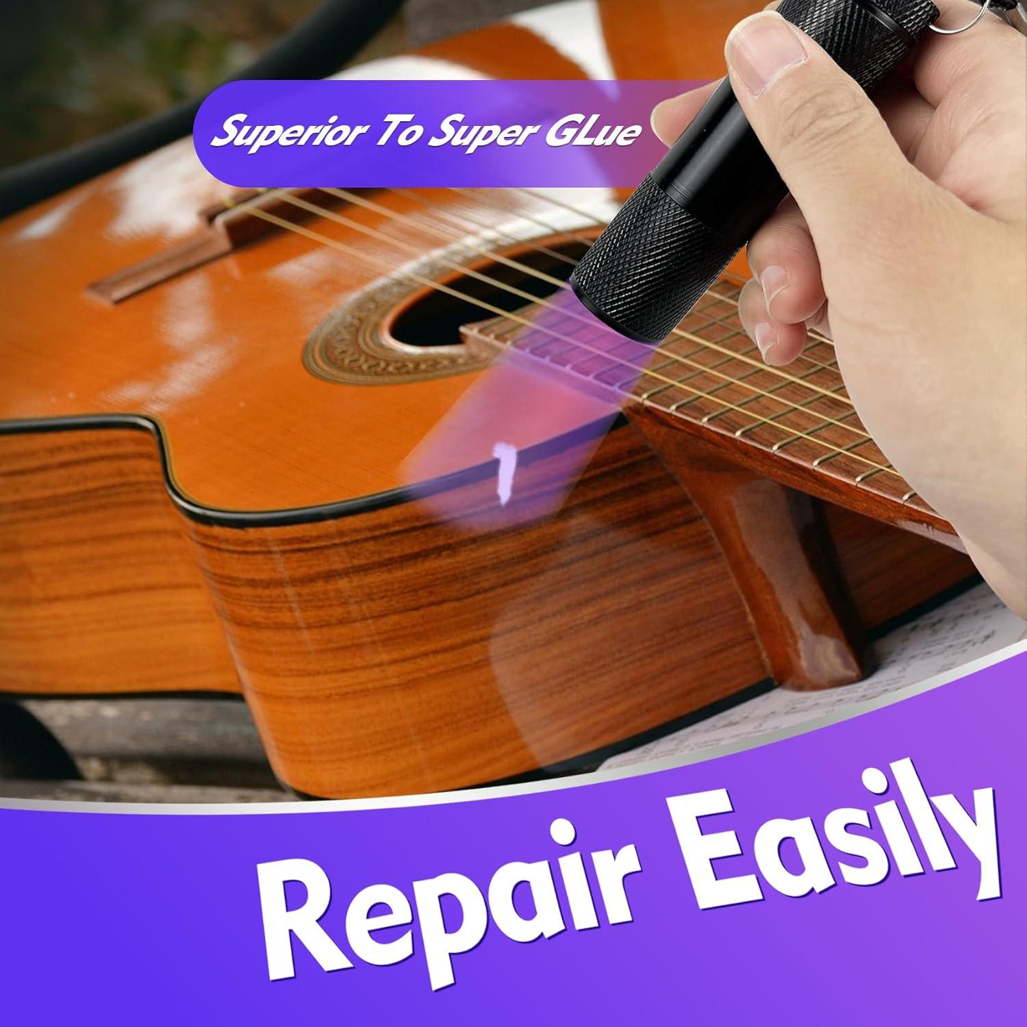 Kit de Pegamento UV EDSRDXS 10ml con Luz UV 3W para Plástico y Vidrio