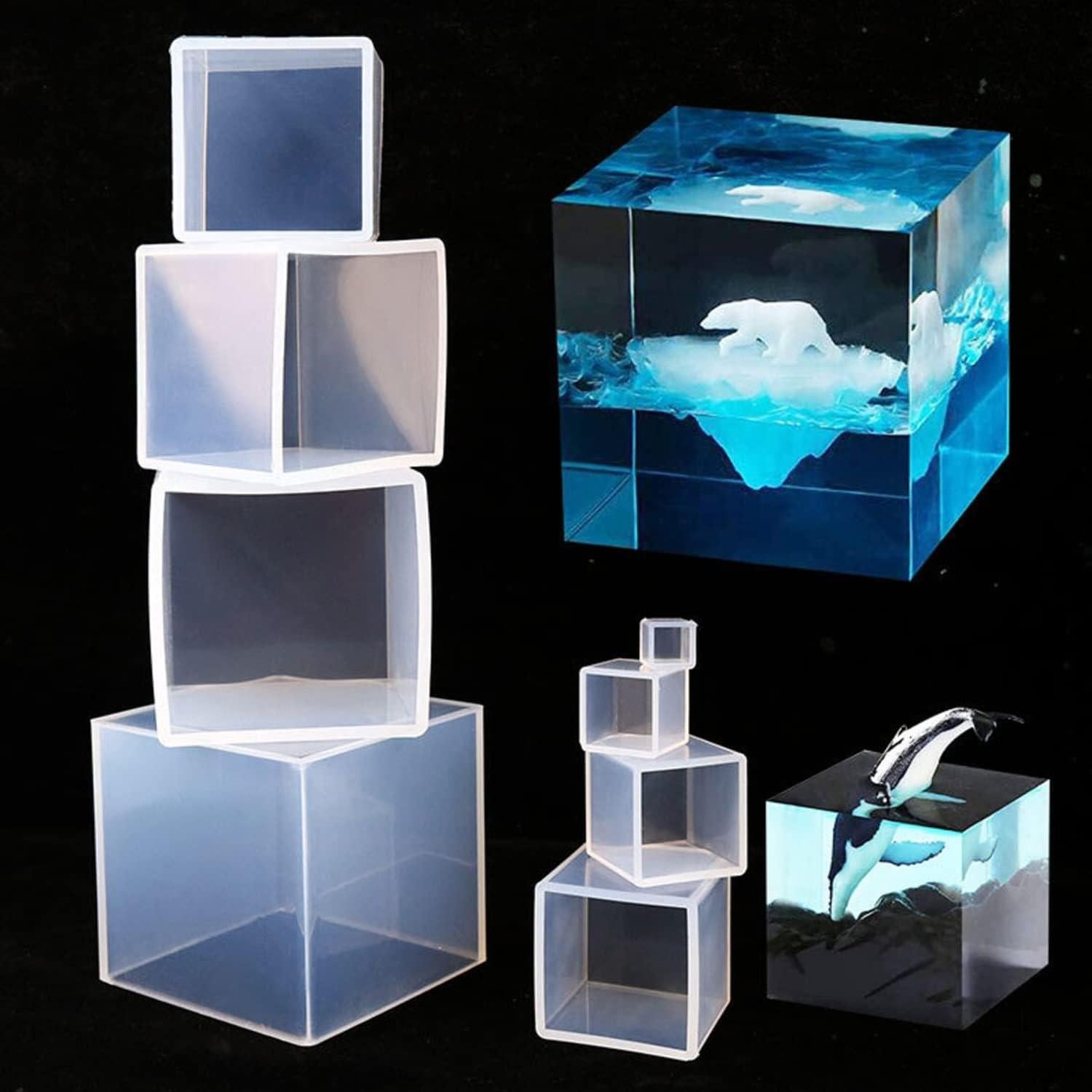 Moldes de Cubo de Silicona Transparente ResinWorld 6 Piezas